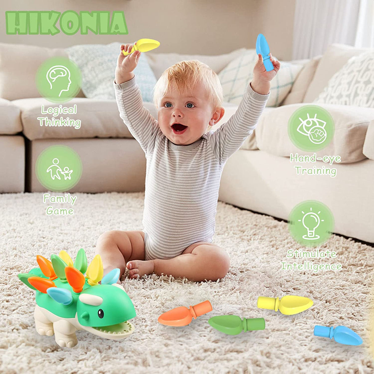 Hikonia Motor Skills Juguetes de aprendizaje para niños pequeños Actividades de aprendizaje de desarrollo - B0BF9VTNM5