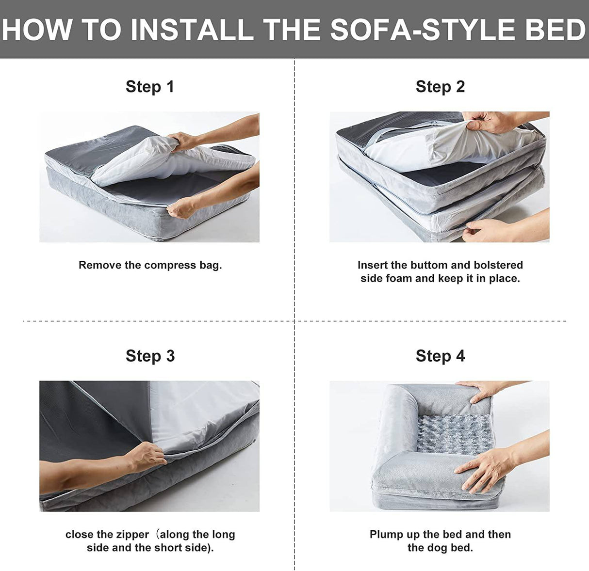 BFPETHOME (L) Camas para perros grandes, cama ortopédica para perros medianos y grandes, de espuma de huevo - DIGVICE MX