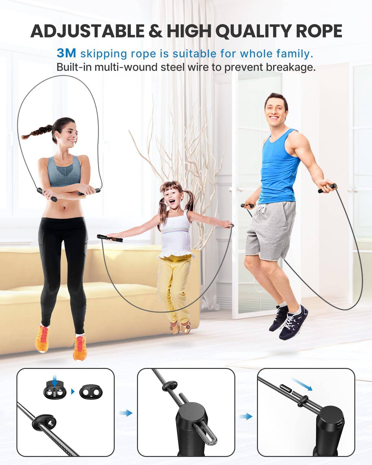 RENPHO - Cuerda de saltar inteligente, cuerda de saltar de fitness con análisis de datos de aplicación, cuerdas de saltar de entrenamiento