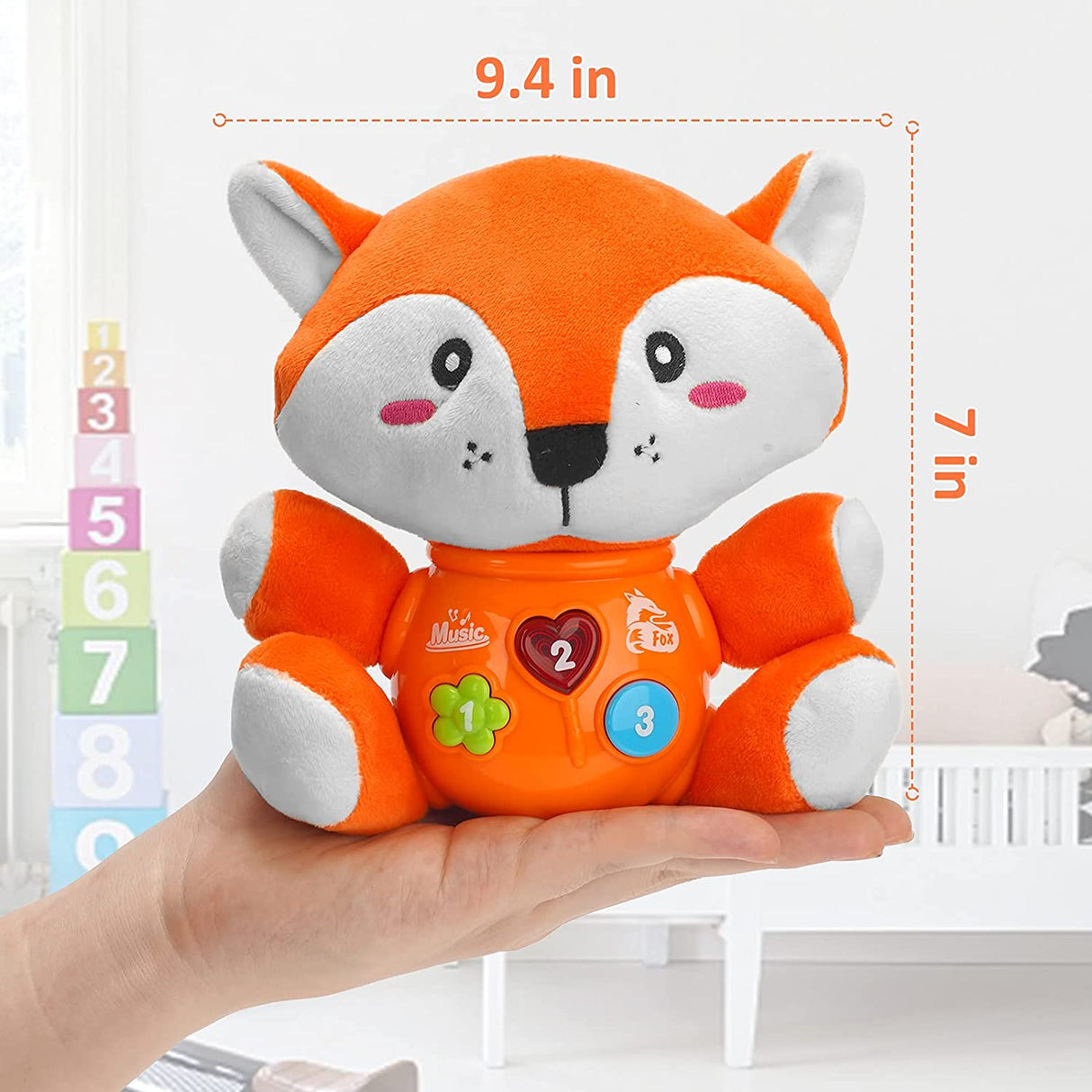 Daboot - Juguete musical para bebés, lindos juguetes de zorro para bebés - B091N8YRNF