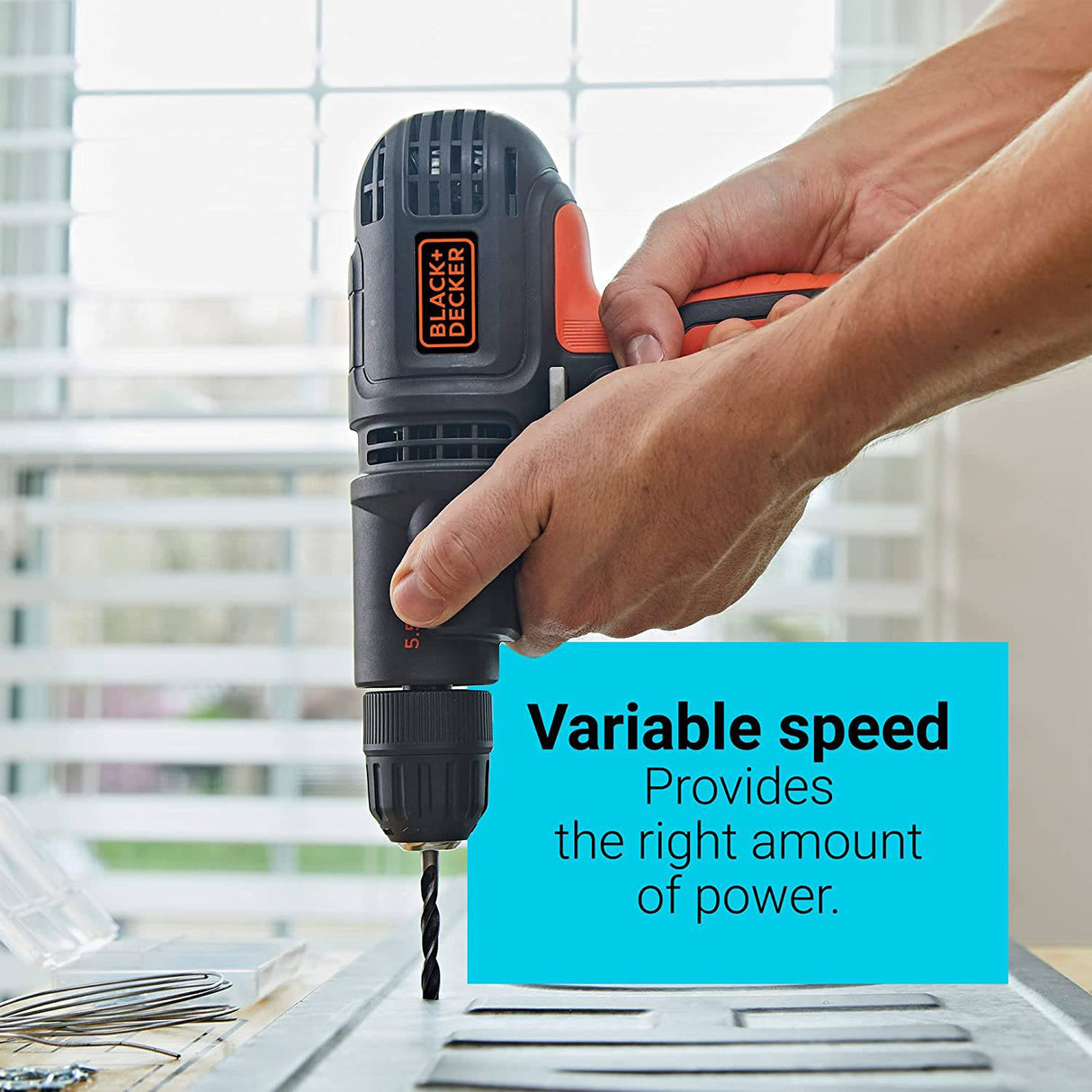 BLACK+DECKER Kit de taladro eléctrico de 5,5 amperios (BDED200C) - DIGVICE MX