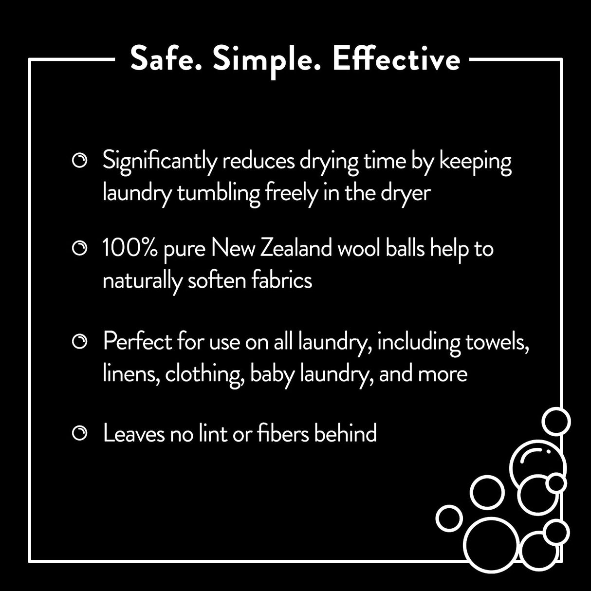 Molly's Suds Bolas para secadora de lana | XL, suavizante de telas orgánico premium, hipoalergénico, afieltrado a mano, reutilizable, reduce el tiempo de secado | Blanco, Juego de 6 - DIGVICE MX