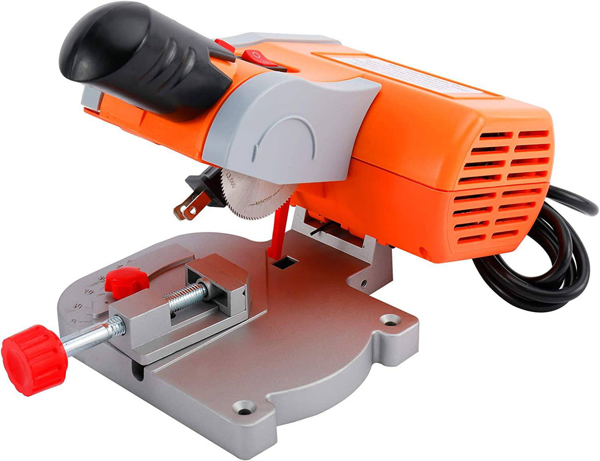 YaeKoo 110V Mini sierra de inglete de corte superior de banco con calibre de inglete 2 cuchillas para corte de artes y manualidades de metal, madera y plástico - DIGVICE MX