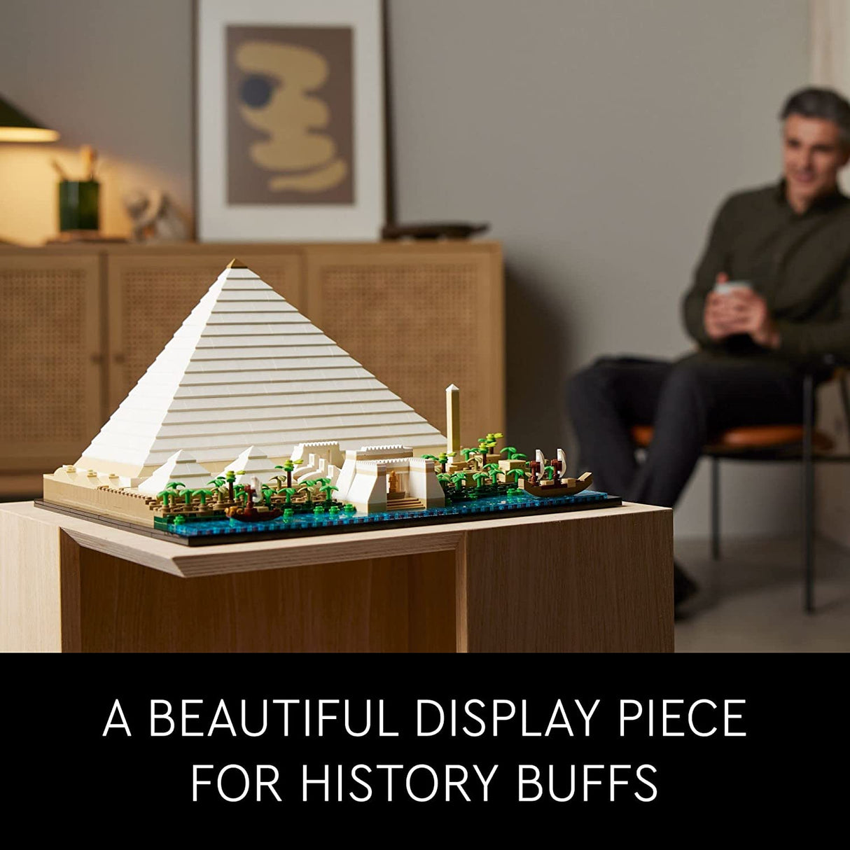 Juego de construcción LEGO Architecture Landmark Collection Gran Pirámide de Giza 21058; Modelo coleccionable para adultos (1476 piezas), 18,9 x 14,88 x 4,41 pulgadas