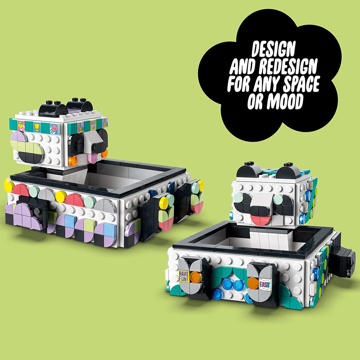 LEGO DOTS Cute Panda Tray 41959 DIY Craft Toy (517 piezas)