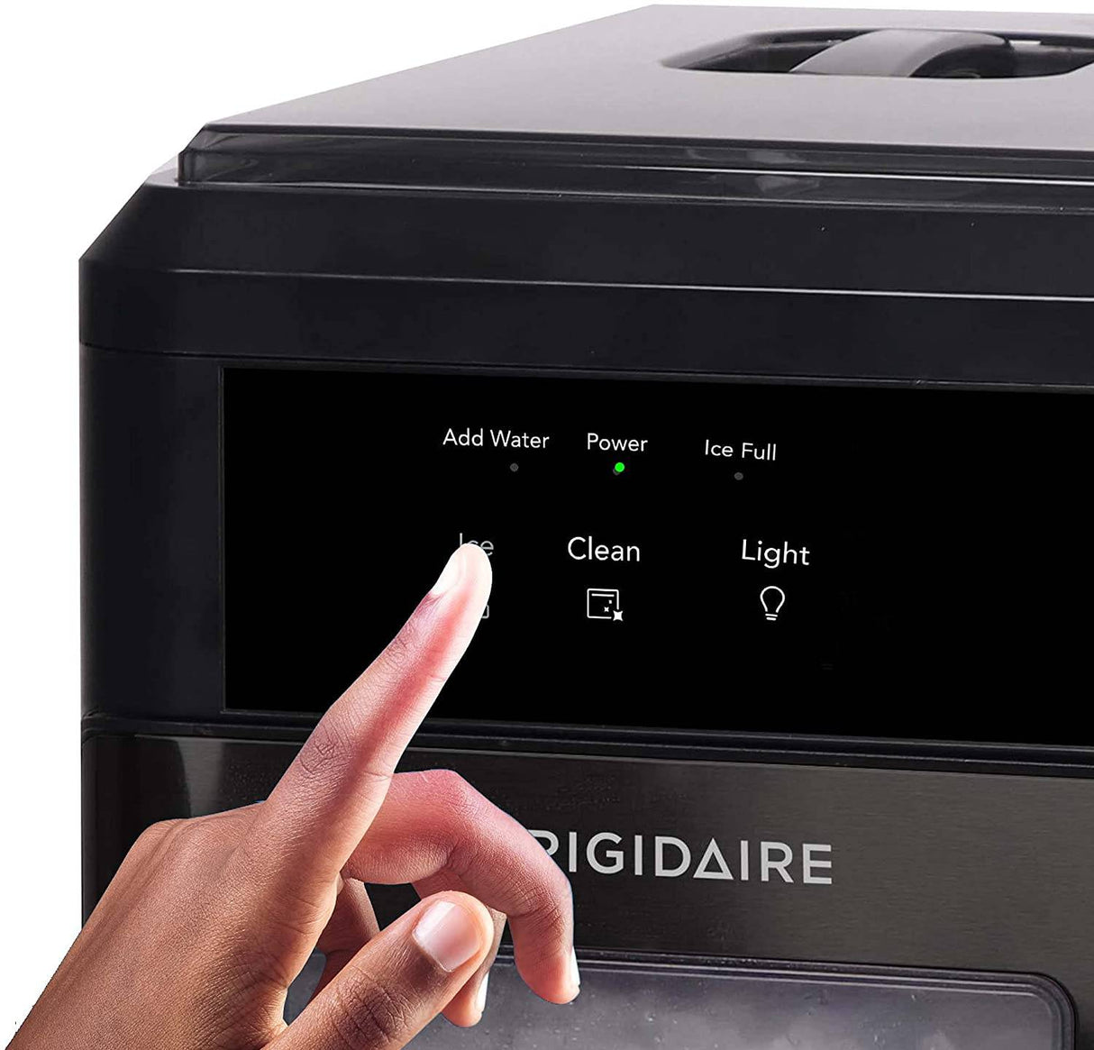 Frigidaire EFIC237 Encimera Crunchy Chewable Nugget Ice Maker, 44 libras por día, autolimpieza automática, acero inoxidable negro - DIGVICE MX