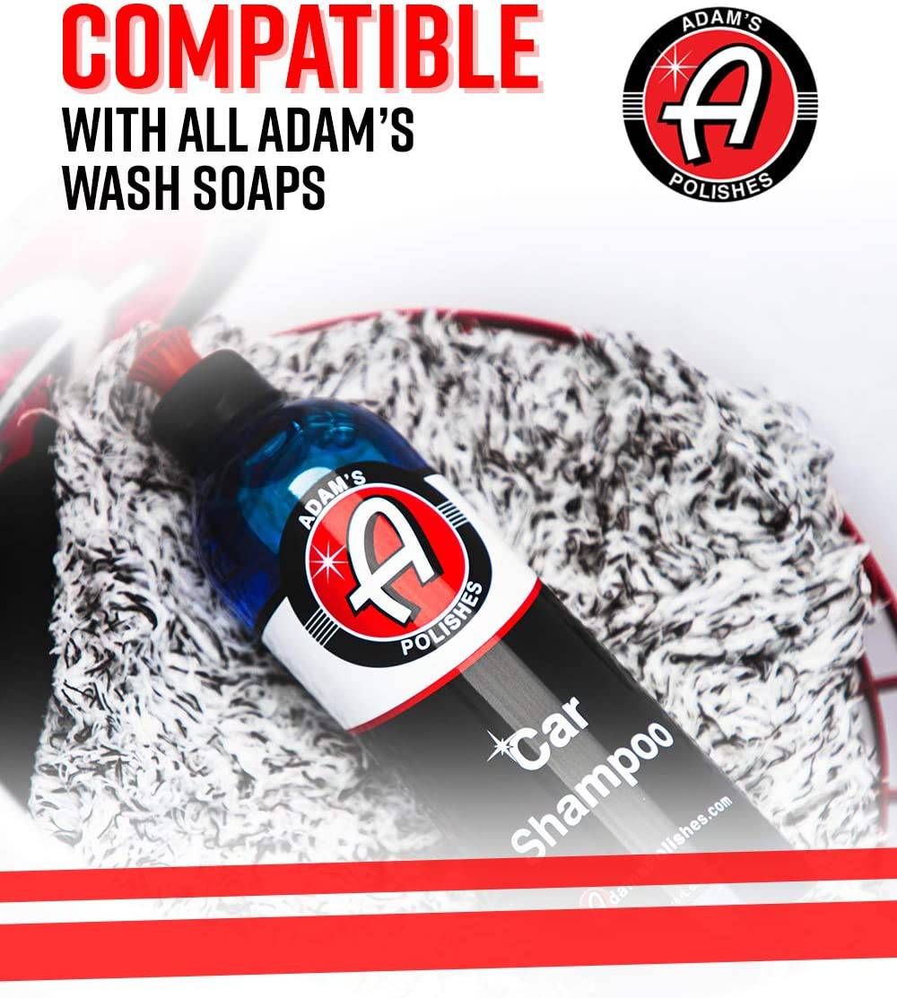 Adam's Guante de lavado de autos de microfibra, esponja para autos envuelta en un material de tela de fibra de felpa suave, lavado seguro con cualquier jabón para autos, cubo, pistola de espuma, cañón de espuma, otros suministros de limpieza