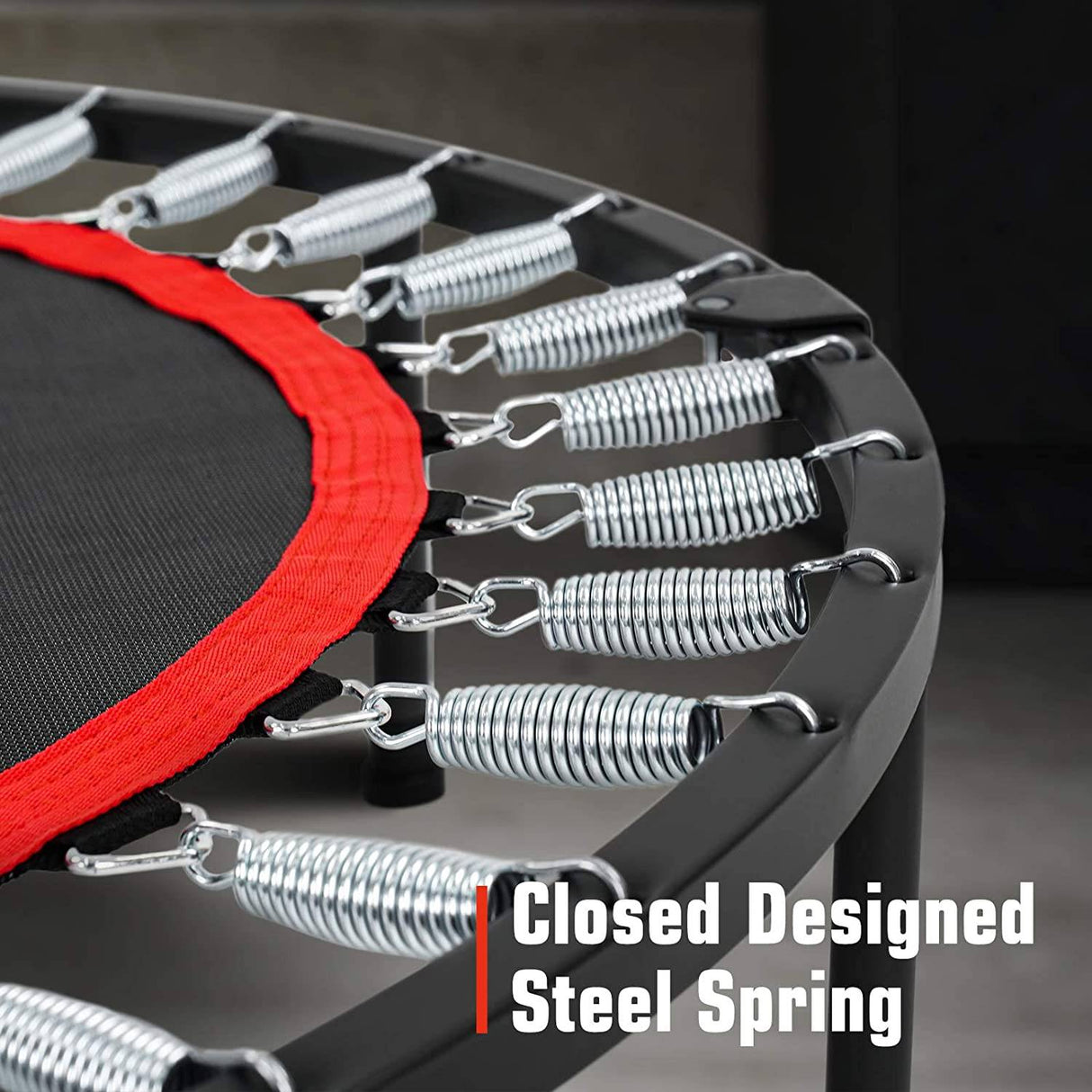 Pelpo 38" Mini trampolín plegable, trampolín de ejercicio con mango de espuma ajustable, trampolín reboteador para adultos Fitness, trampolín interior para entrenamiento de rebote carga máxima 330 libras