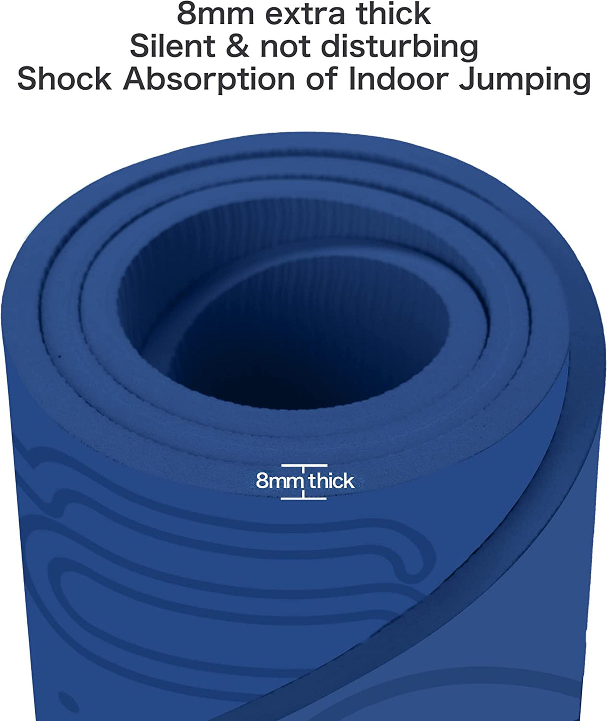 LERYG - Colchoneta de cuerda para saltar de 0.315 in, resistente, antideslizante, con bolsa de transporte para suelo de gimnasio en casa (55 x 24 pulgadas)