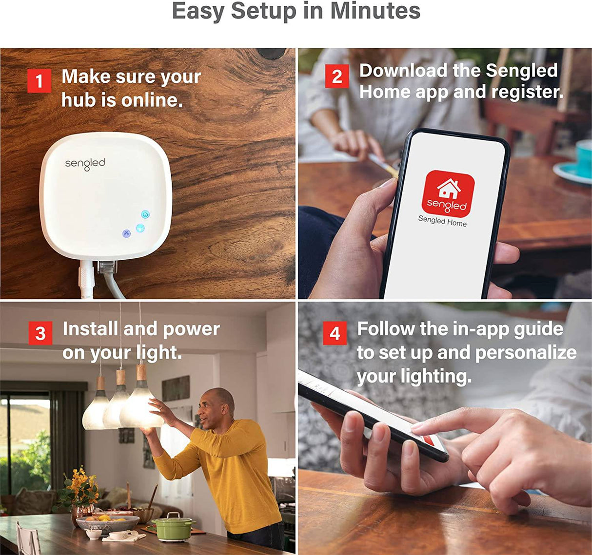 Sengled E39-NA05HM Cambio de color, bombillas que funcionan con Alexa, Google Home, kit de inicio de 3 paquetes con interruptor inteligente, luz RGB A19 E26 LED regulable equivalente a 60 W, 800 lm, juego de 5 piezas, blanco, 3 unidades - DIGVICE MX