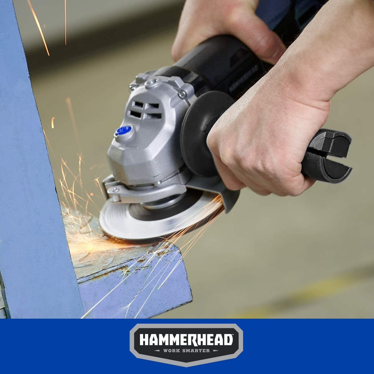 Amoladora angular Hammerhead de 6 amperios y 4-1/2 pulgadas con 3 muelas abrasivas - HAAG060 - DIGVICE MX