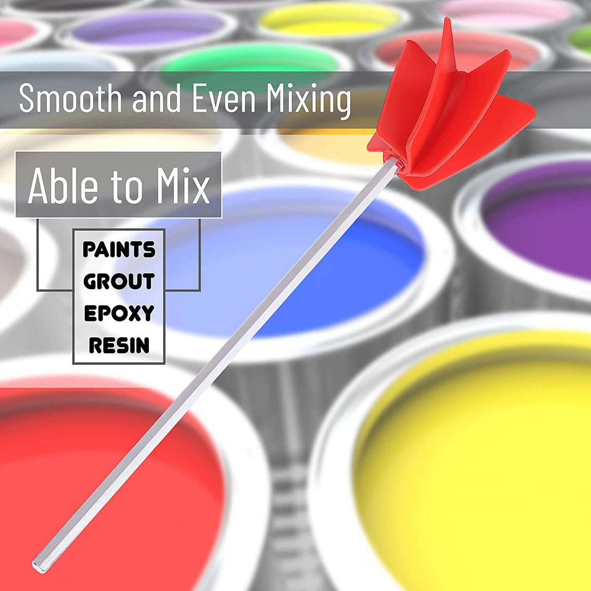 Mezclador de pintura Bates- Helix, 11.8 pulgadas, mezclador de pintura de 1 galón para taladro, mezclador de resina, mezclador de epoxi, agitador de pintura para taladro, accesorio de mezclador de taladro. - DIGVICE MX