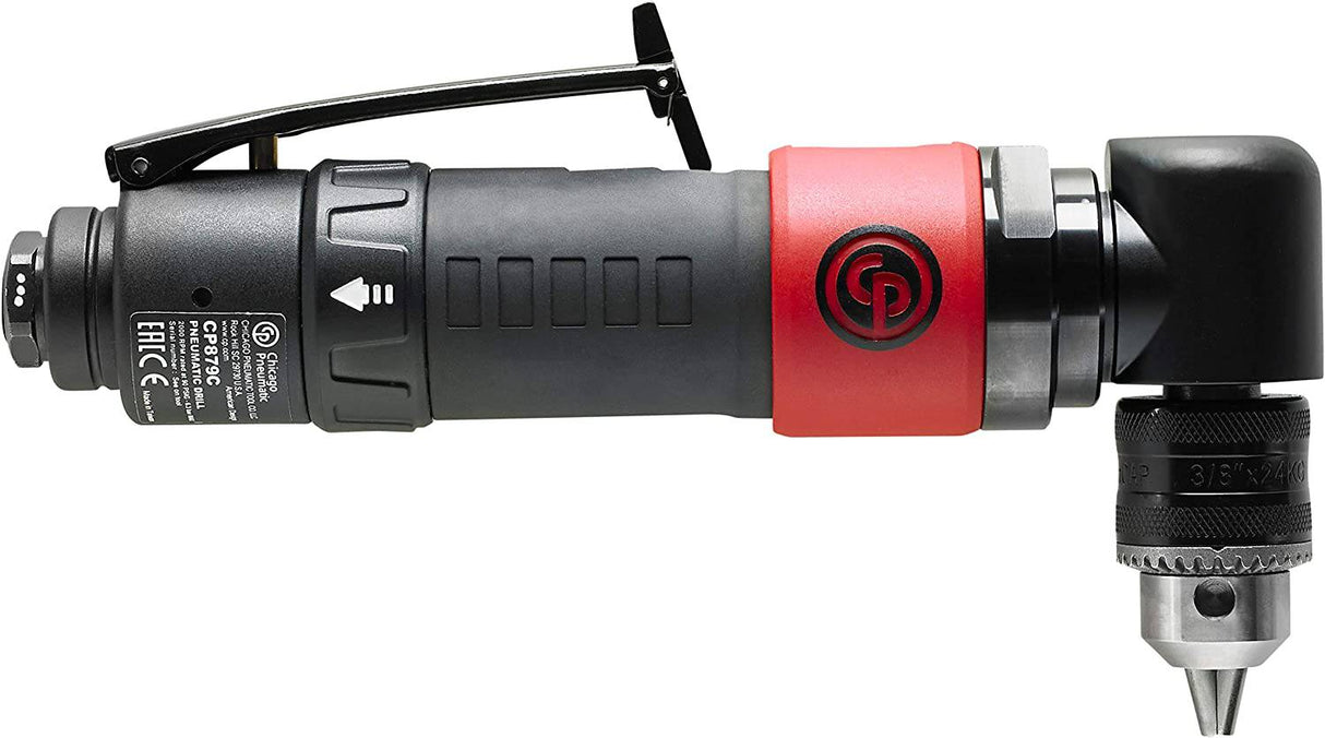 Chicago Pneumatic CP879C Taladro de aire reversible compuesto en ángulo, mandril de 3/8 pulgadas, negro - DIGVICE MX