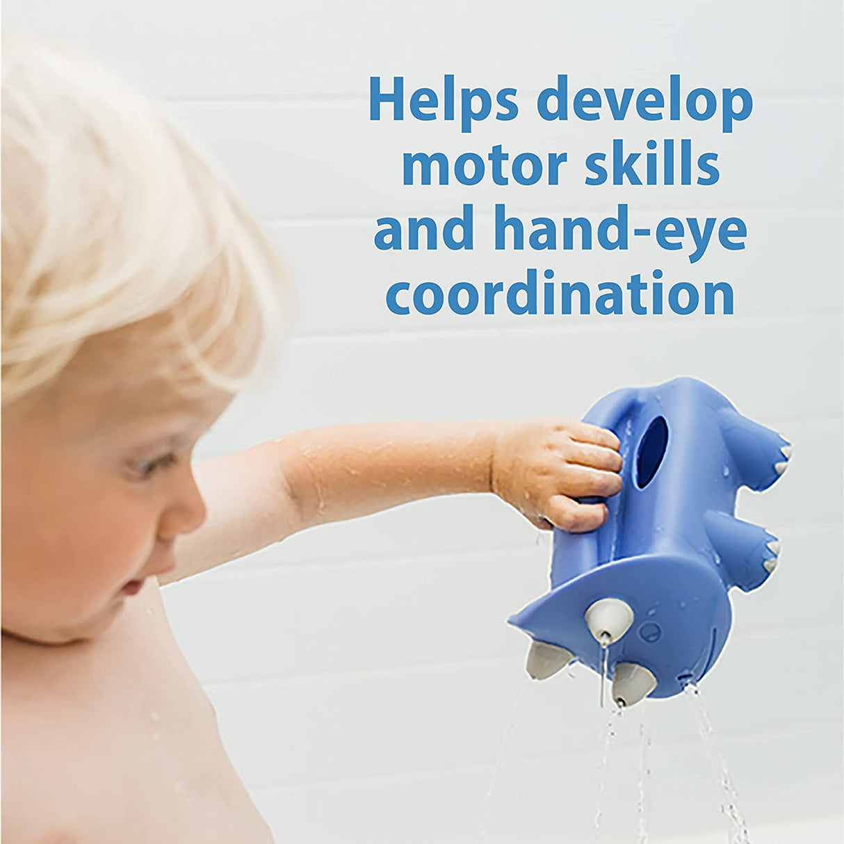 Dr. Brown's CleanUp Pour & Roar Regadera, Baby Bath Essentials Kids Toy, 6+ Months BPA Free, Plastic Neutral Certificado - BL002-P6