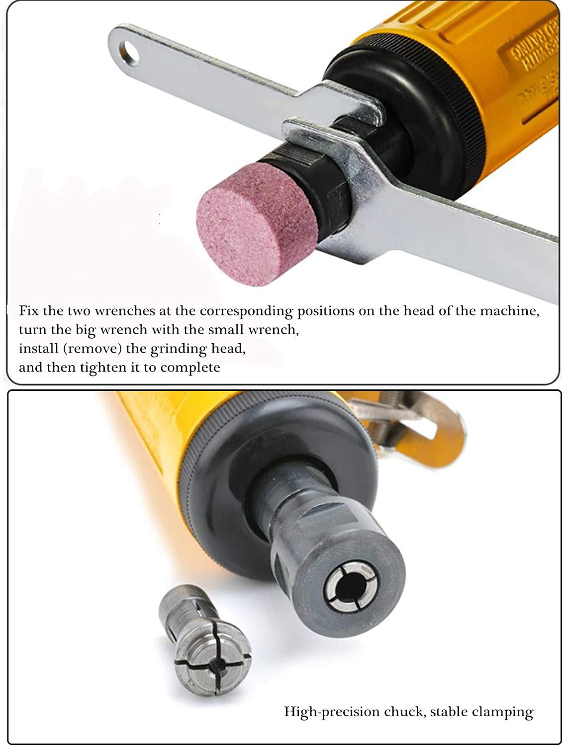 HUAXIU - Amoladora neumática con boquillas de 1/4"(6MM) y 1/8"(3MM), kit de amoladora neumática, 22000 RPM - DIGVICE MX