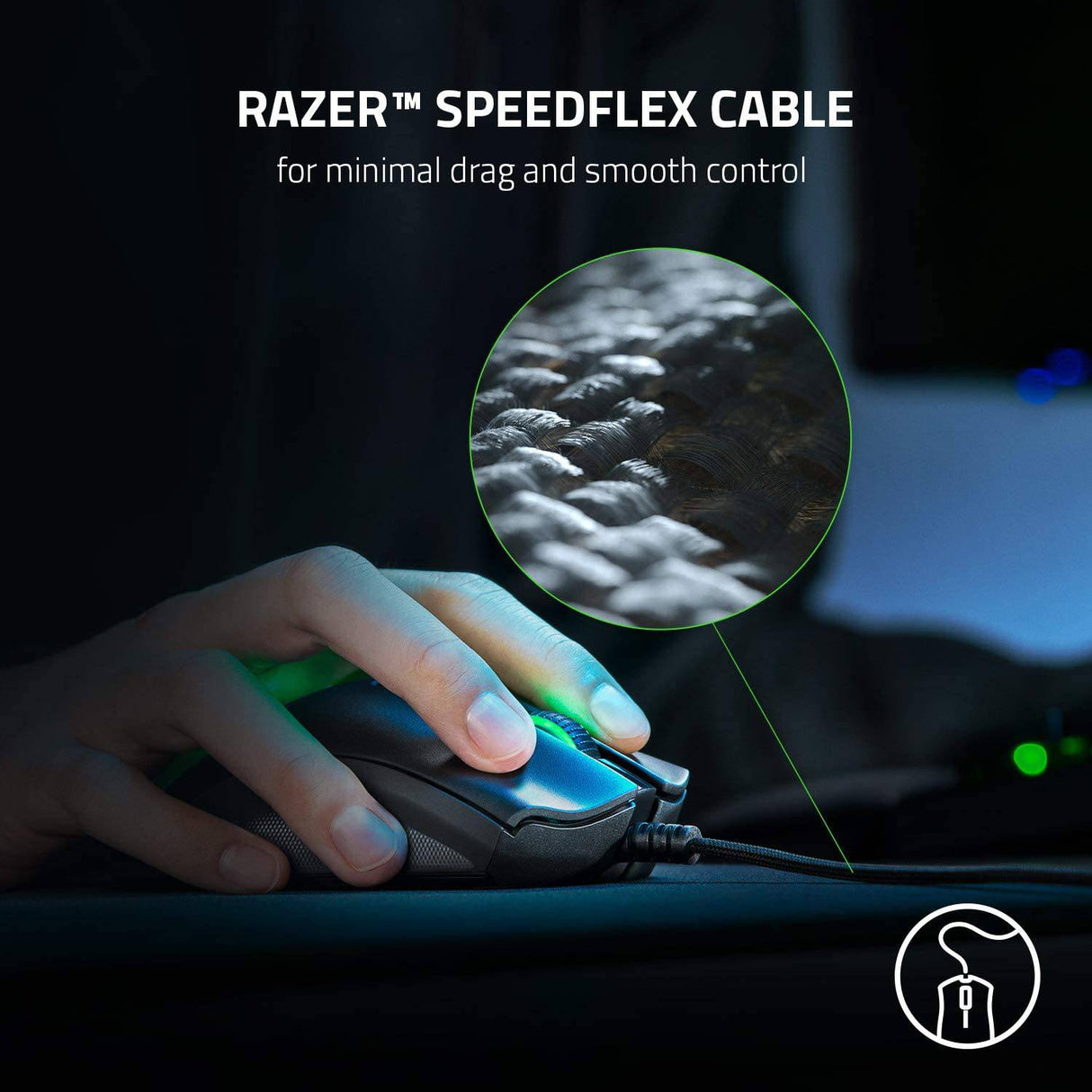 Razer DeathAdder V2 - Ratón para juegos: Sensor óptico de 20K DPI - El interruptor de mouse para juegos más rápido - Iluminación Chroma RGB - 8 botones programables - Empuñaduras laterales de goma - Negro clásico