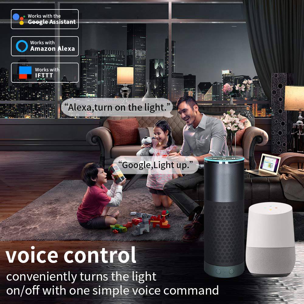 MICMI Interruptor de luz inteligente de 3 vías, compatible con Alexa, Asistente de Google, IFTTT, interruptor de luz WiFi de 3 vías, requiere cable neutro, control remoto de aplicación de configuración de programación, ETL, no requiere concentrador (2) - DIGVICE MX