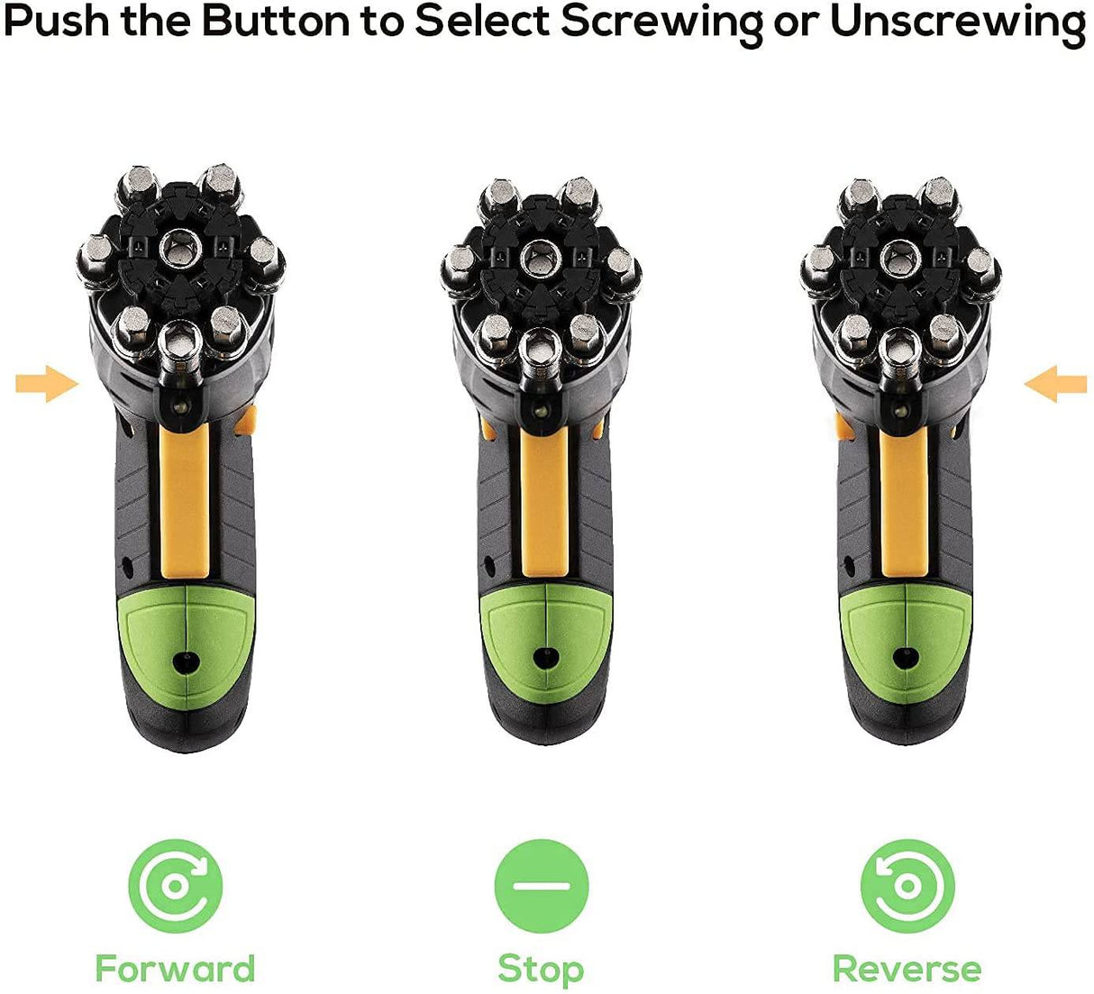 Destornillador eléctrico Decare, pistola de tornillo eléctrica inalámbrica recargable de 3,6 V con 6 uds. Bits, 1 Uds. Adaptador de extensión y luz LED - DIGVICE MX