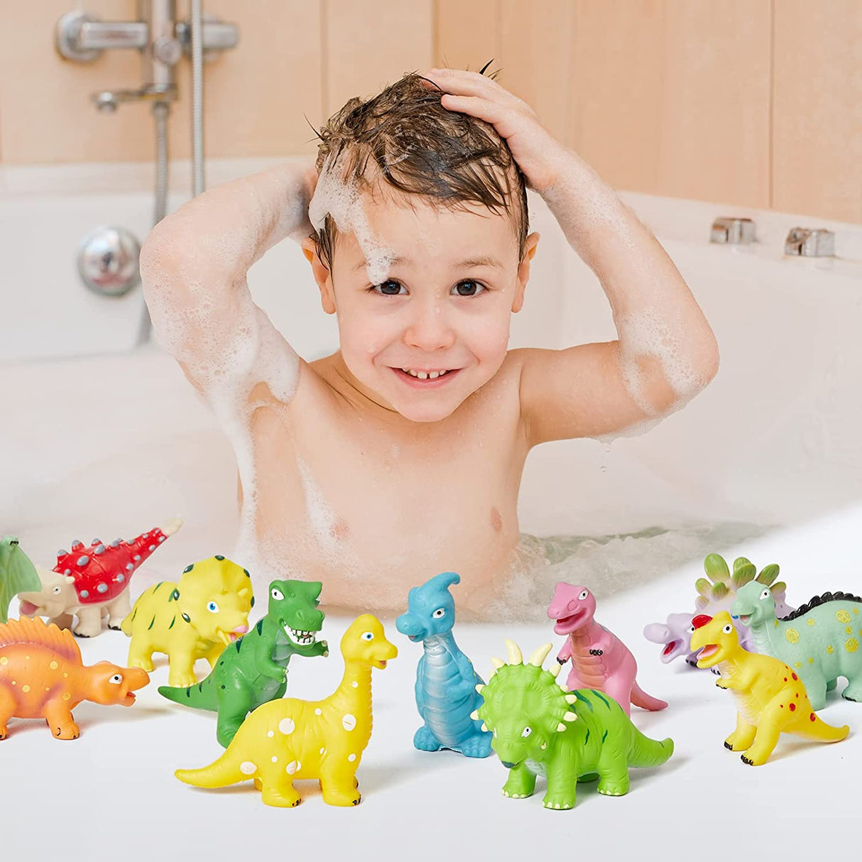 Singrace - Juguetes de baño para bebés para niños pequeños, 12 piezas - B0B5DCTPWN