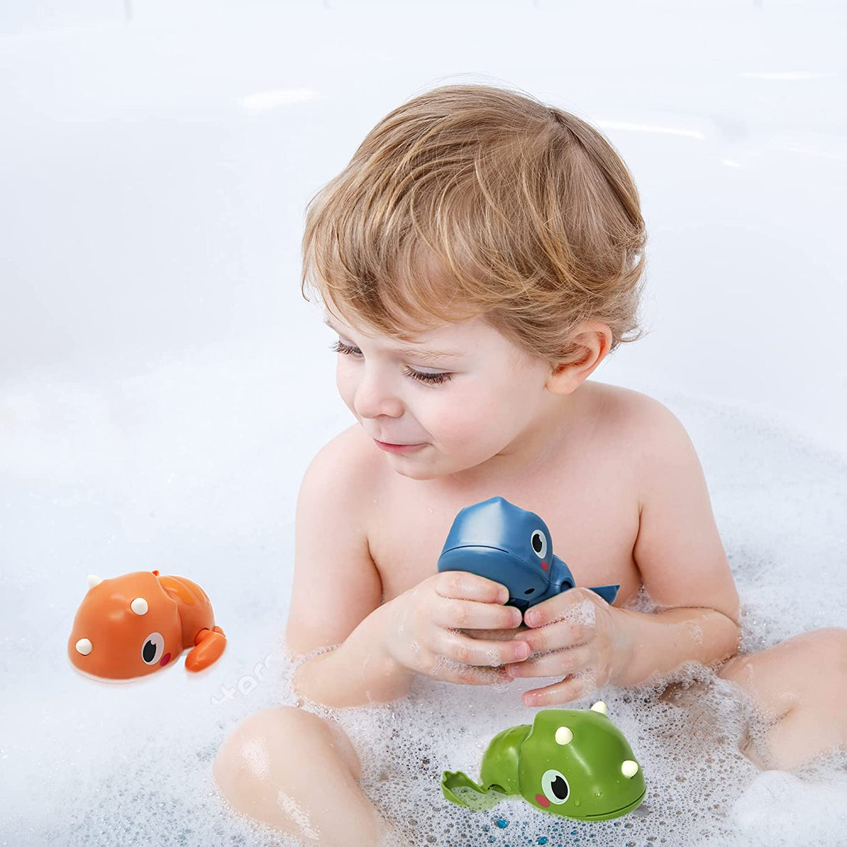 LiKee Juguetes de baño para bebés, dinosaurios flotantes de cuerda - Tyrannosaurus