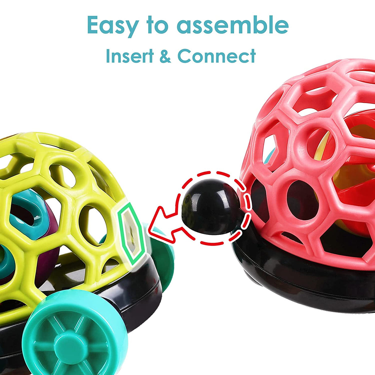 iPlay, iLearn Baby Train Soft Ball Sonajero Juguetes, Infantil Musical Push Go Car Sonajeros, Desarrollo Agarre Sensorial - B09T32W228