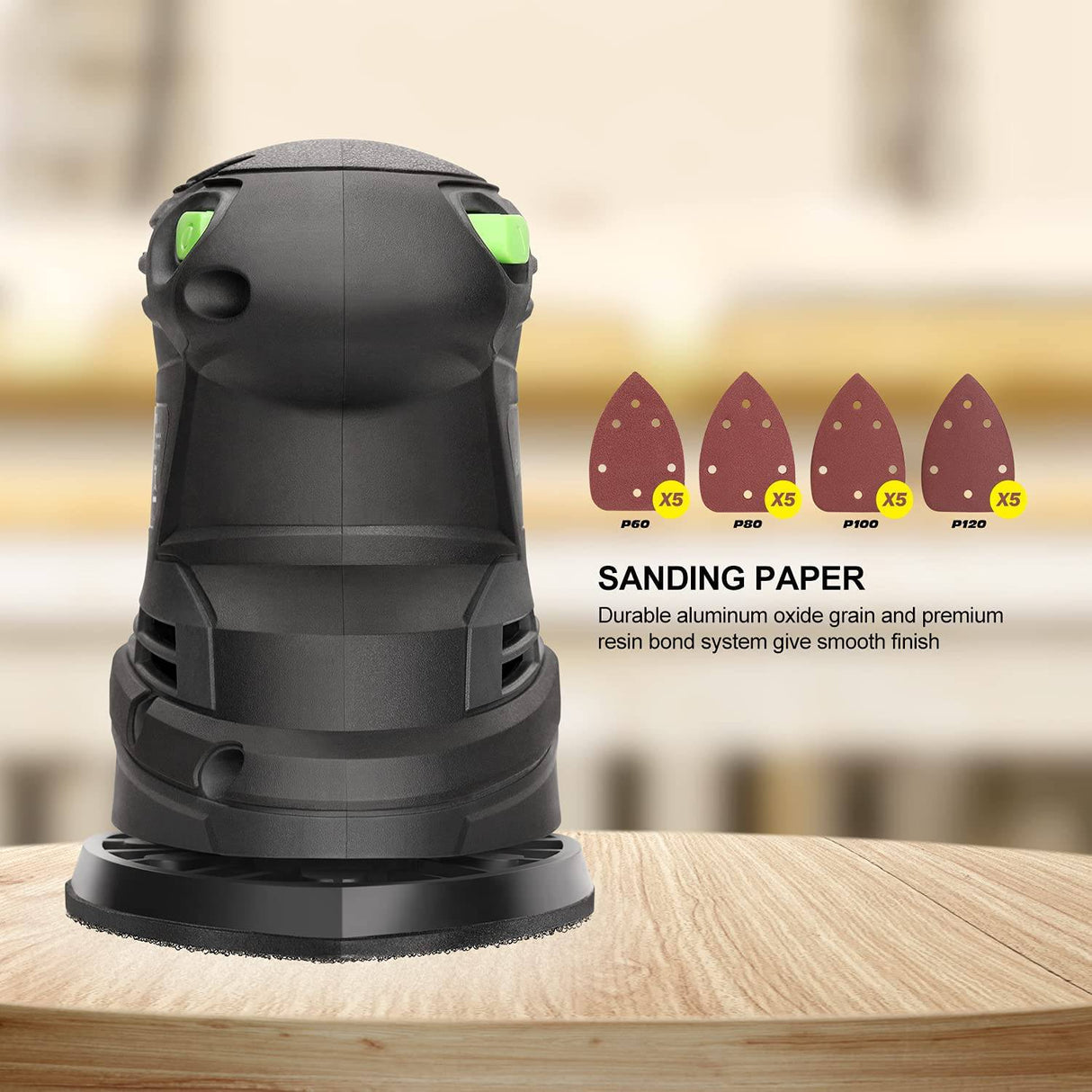 Lijadora de detalles GALAX PRO, lijadora eléctrica compacta de 1,7 A 15000 OPM con 20 lijas y bolsa para el polvo, mango de agarre suave en decoración del hogar y trabajo de bricolaje - DIGVICE MX