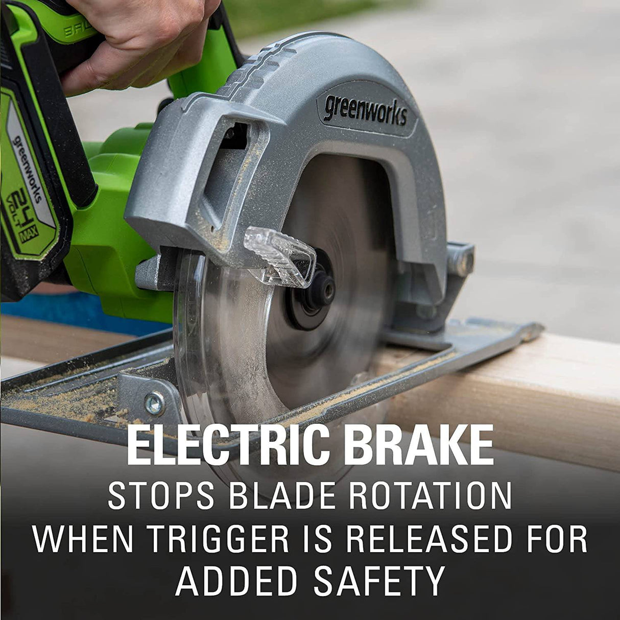 Sierra circular Greenworks de 7.25" sin escobillas de 24 V, la batería y el cargador se venden por separado - DIGVICE MX