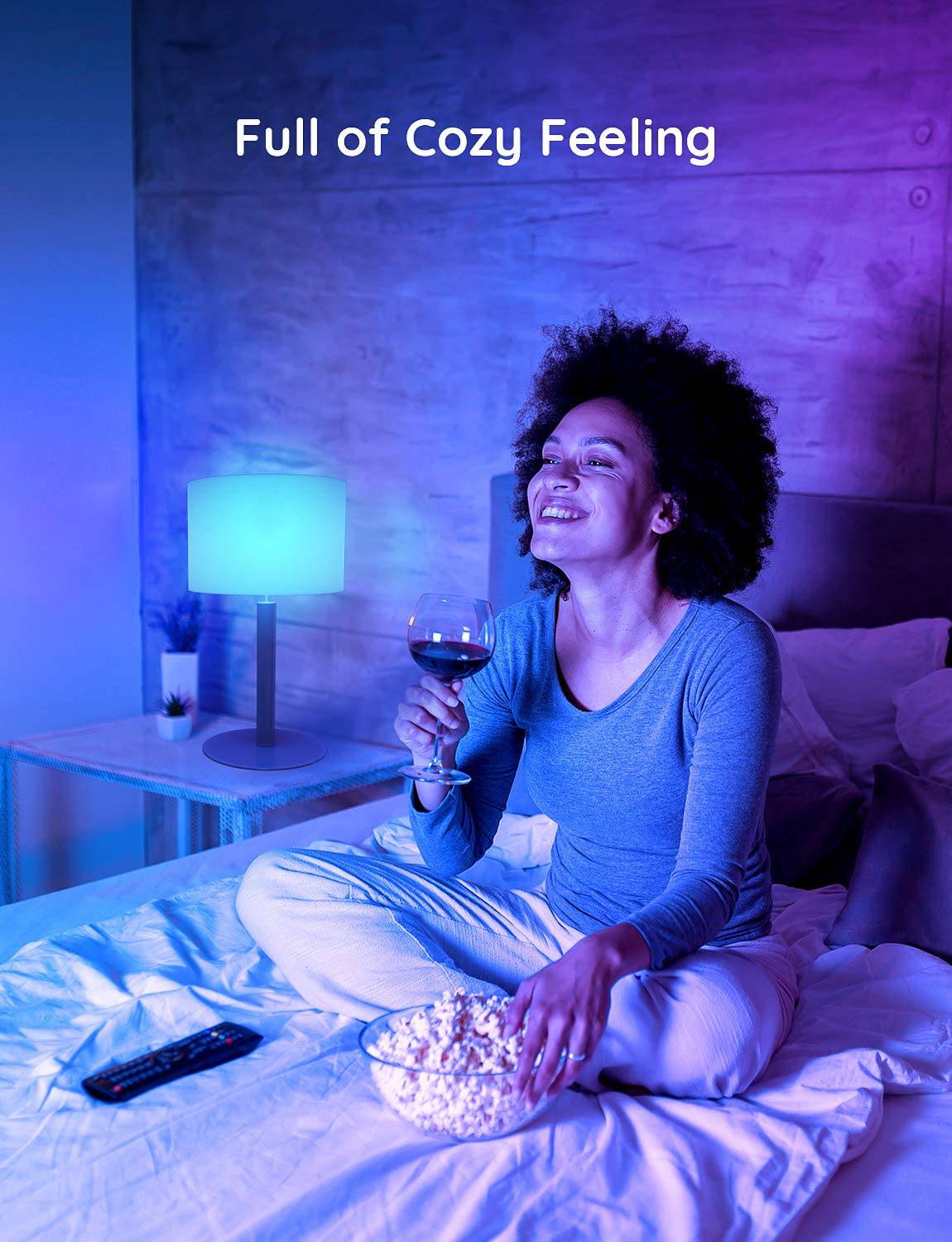 Govee Bombilla LED regulable, sincronización de música, bombillas que cambian de color, equivalente a A19 7 W 60 W, no requiere concentrador, bombillas Bluetooth multicolor con control de aplicación para fiesta en casa (no compatible con WiFi/Alexa) - DIGVICE MX