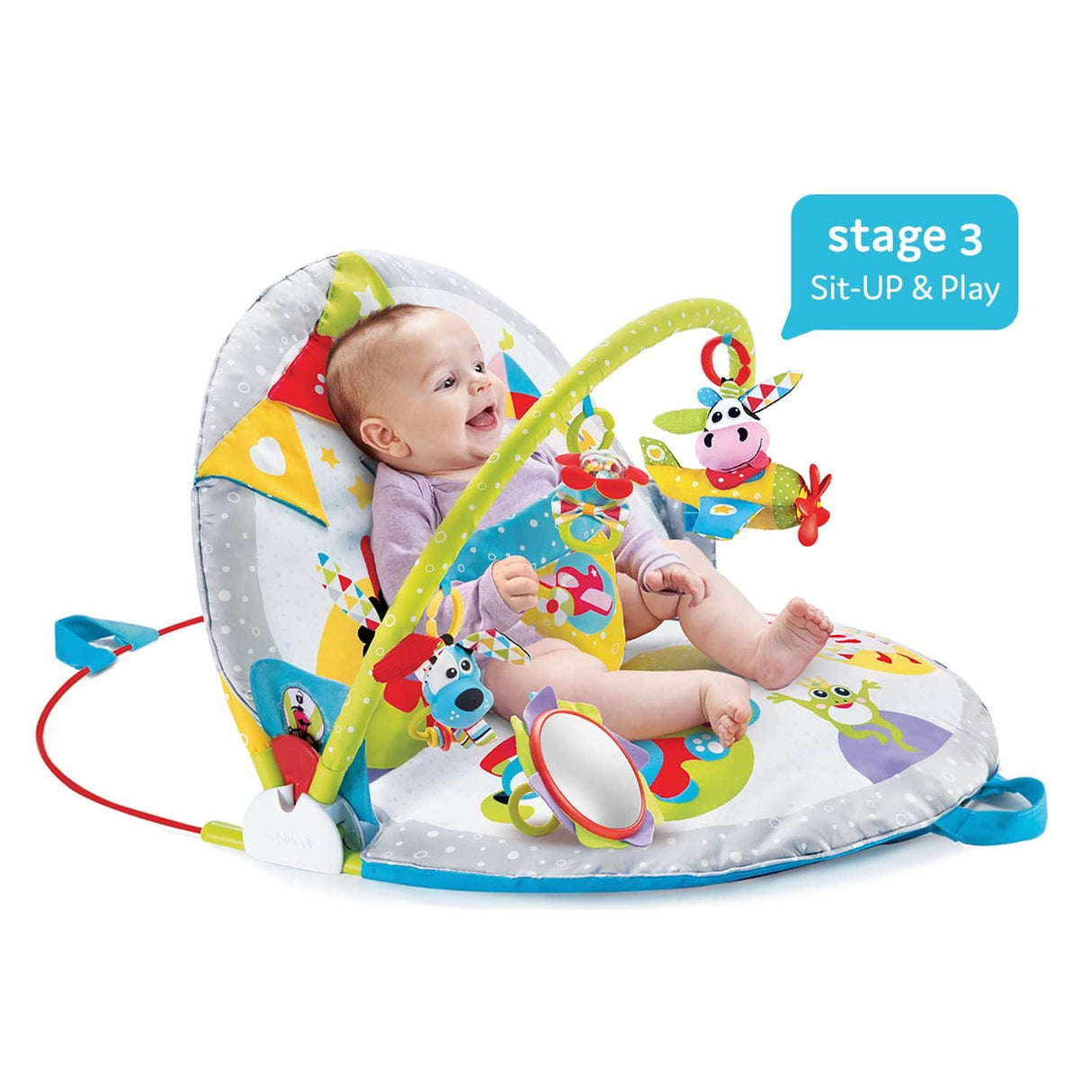Yookidoo Gymotion Colchoneta de juego para sentarse Colchoneta de actividad infantil Juguete para bebé de 0 a 12 meses - DIGVICE MX