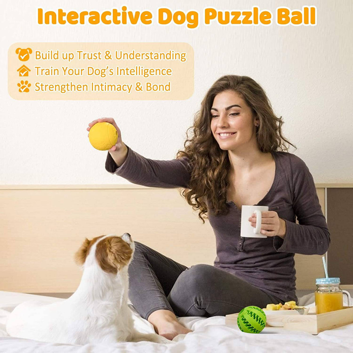 HIPPIH - Juguetes interactivos para perros cachorros, paquete de 2, juguetes de rompecabezas, pelotas, juguetes para perros dispensadores de golosinas - DIGVICE MX