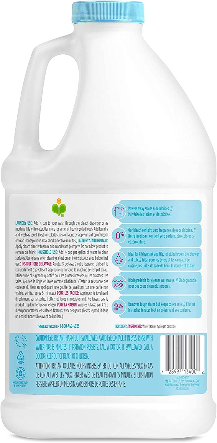 Ecover Zero blanqueador para ropa sin cloro, 64 onzas (paquete de 6) - DIGVICE MX