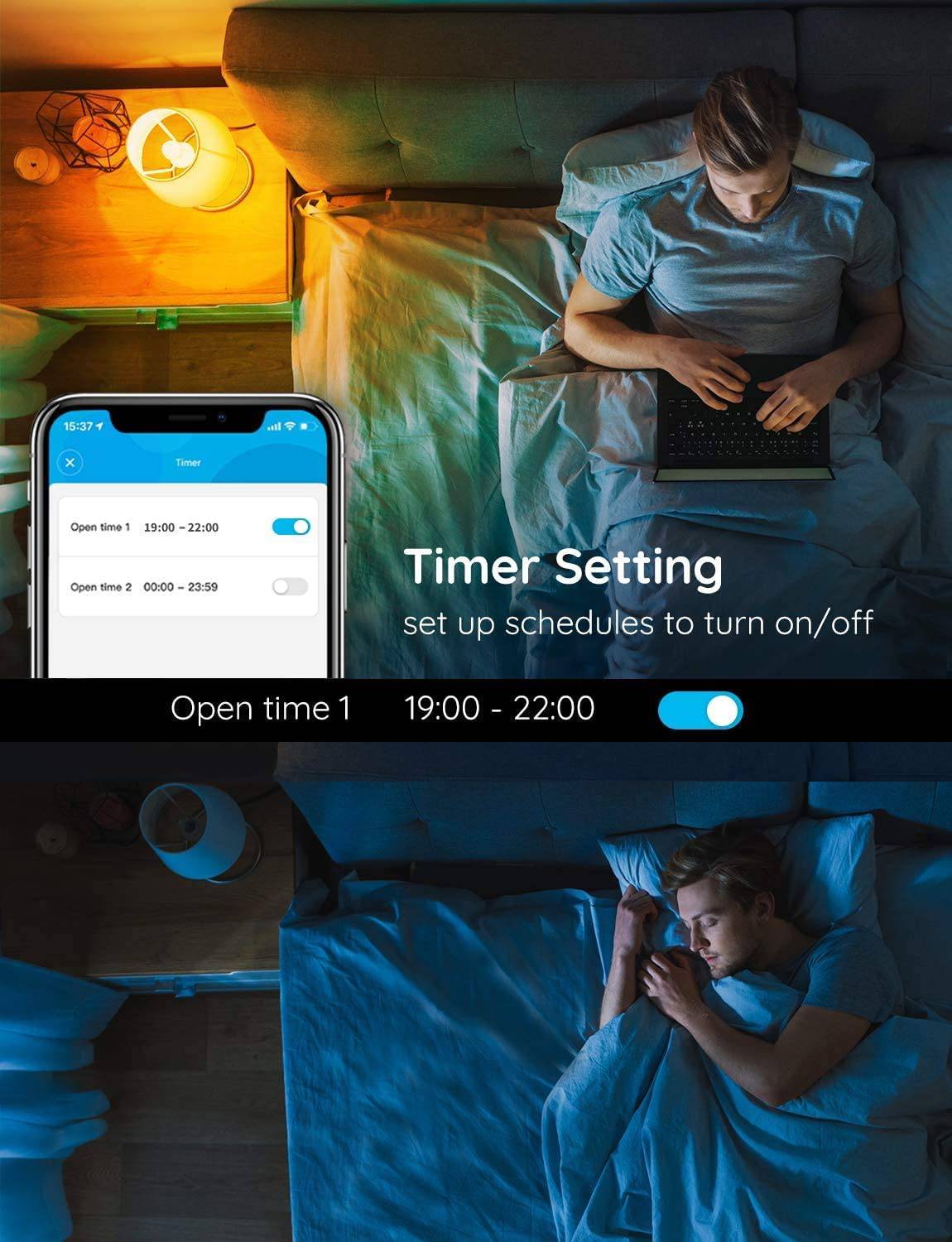 Govee Bombillas LED inteligentes, bombillas Bluetooth, bombillas RGBWW que cambian de color con control de aplicación, A19, E26, sincronización de música y 8 modos de escena para sala de estar, dormitorio, fiesta, 1 paquete (no compatible con WiFi) - DIGVICE MX