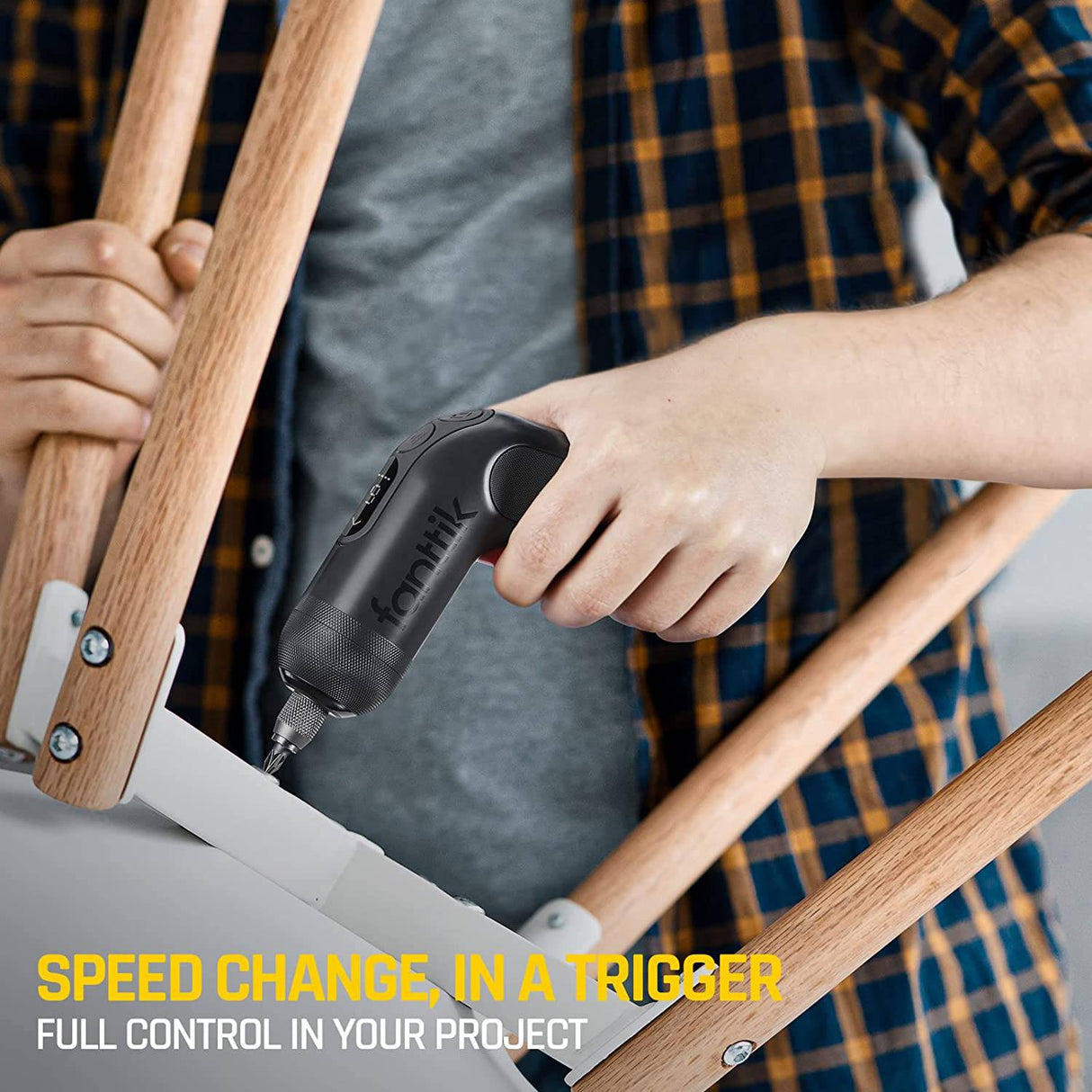 Fanttik Kit Destornillador Inalámbrico 14pcs, Pantalla Digital, Li-ion 2000mAh, 6 Marchas 0.5-6 Nm Juego Destornillador Eléctrico Recargable 3.6V con Cable USB, LED Frontal, Gris - NEX L1 Pro - DIGVICE MX