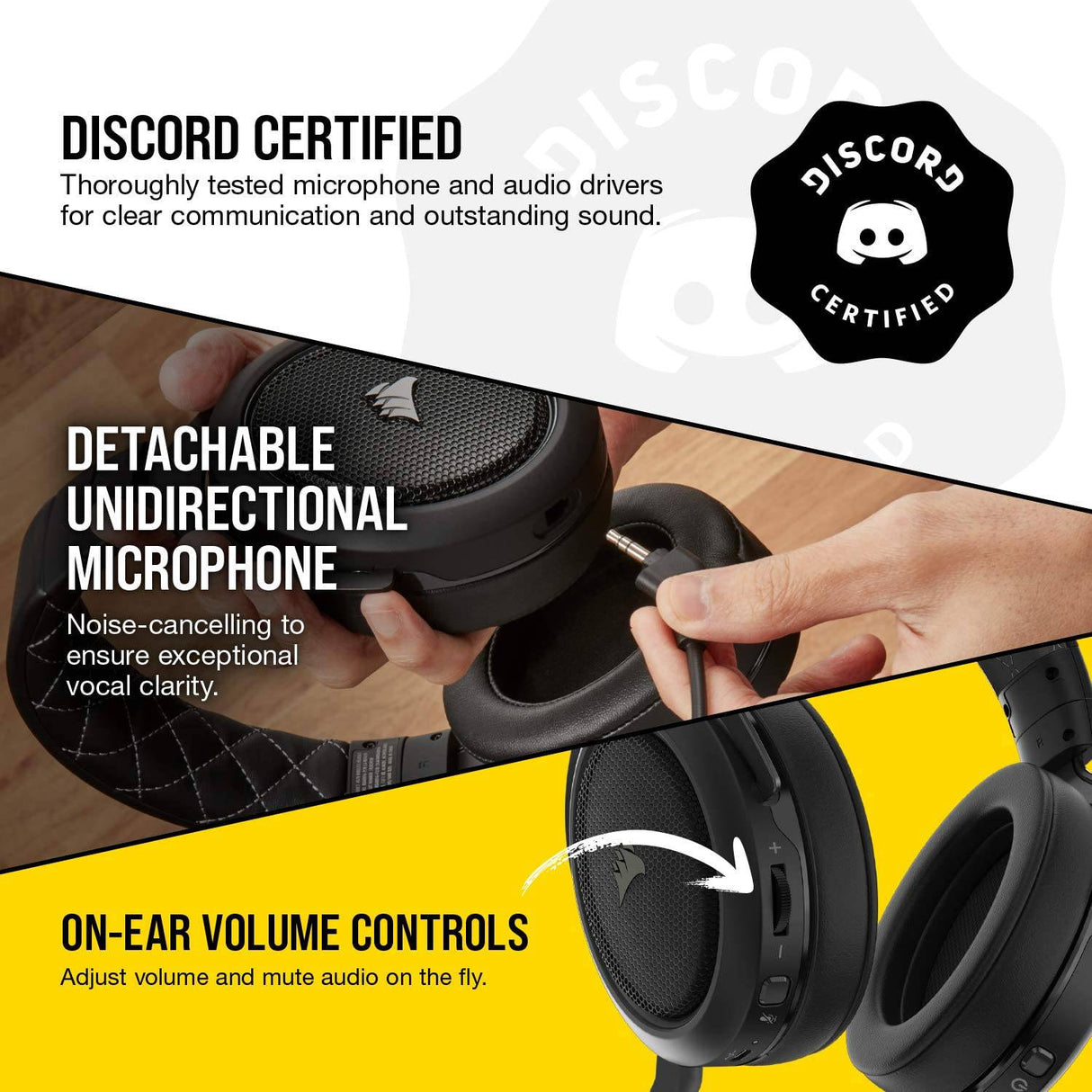 Corsair HS70 Pro Auriculares inalámbricos para juegos - Auriculares con sonido envolvente 7.1 para PC, MacOS, PS5, PS4 - Certificado por Discord - Controladores de 50 mm - Carbono