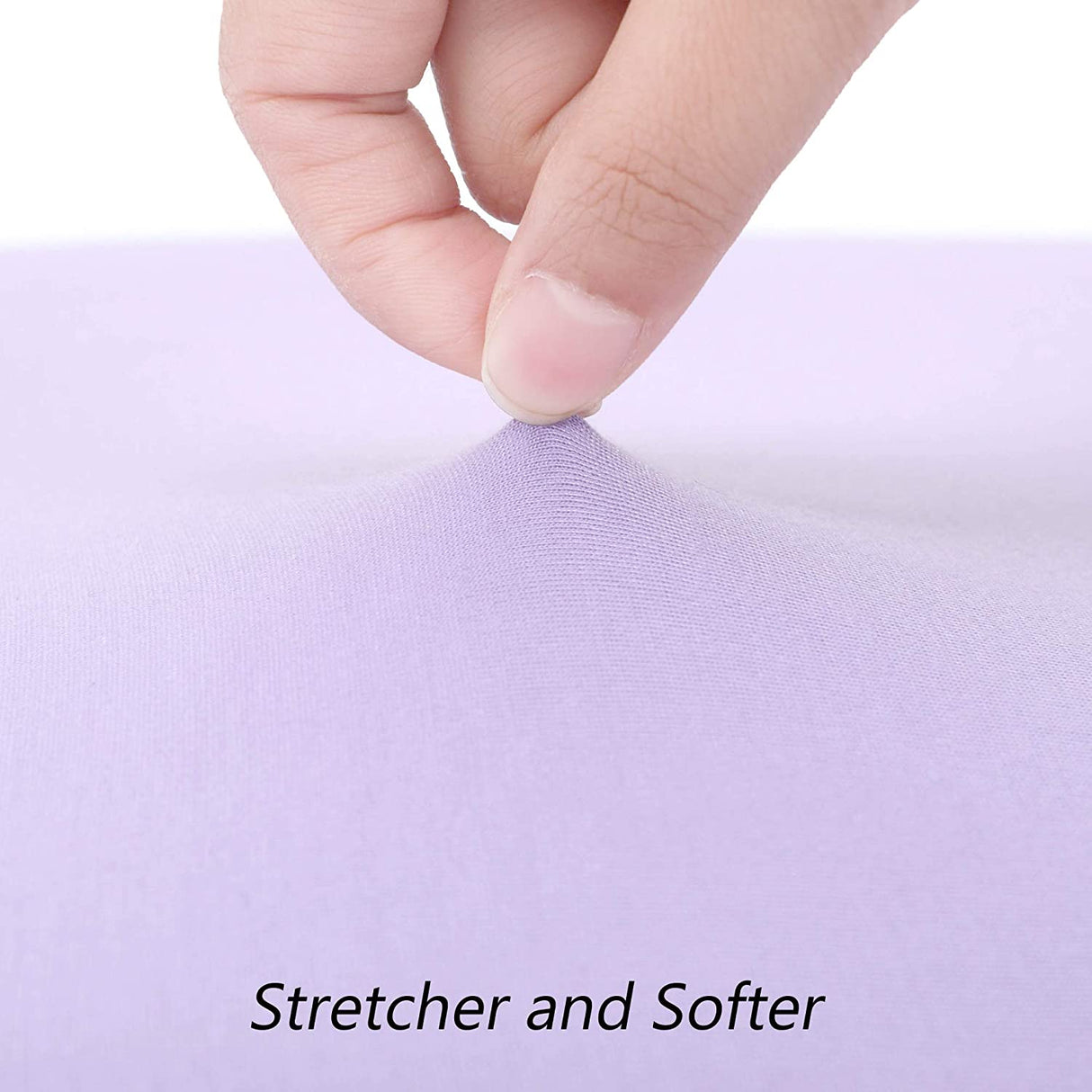 TILLYOU - Juego de 2 sábanas para minicuna, sábana bajera ajustable para minicuna portátil de punto jersey elástico, patio de juegos, parque infantil, sábana de cama para niños y niñas, morado y rosa melocotón - DIGVICE MX