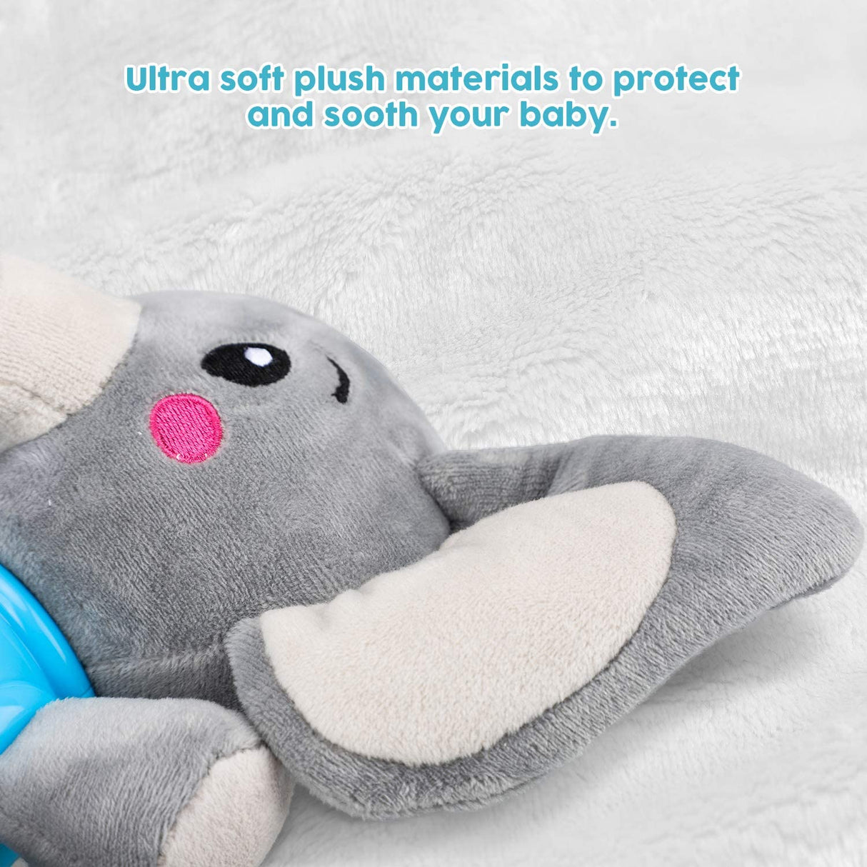 STEAM Life Baby Toys - Elefante de peluche para bebés - SL88001