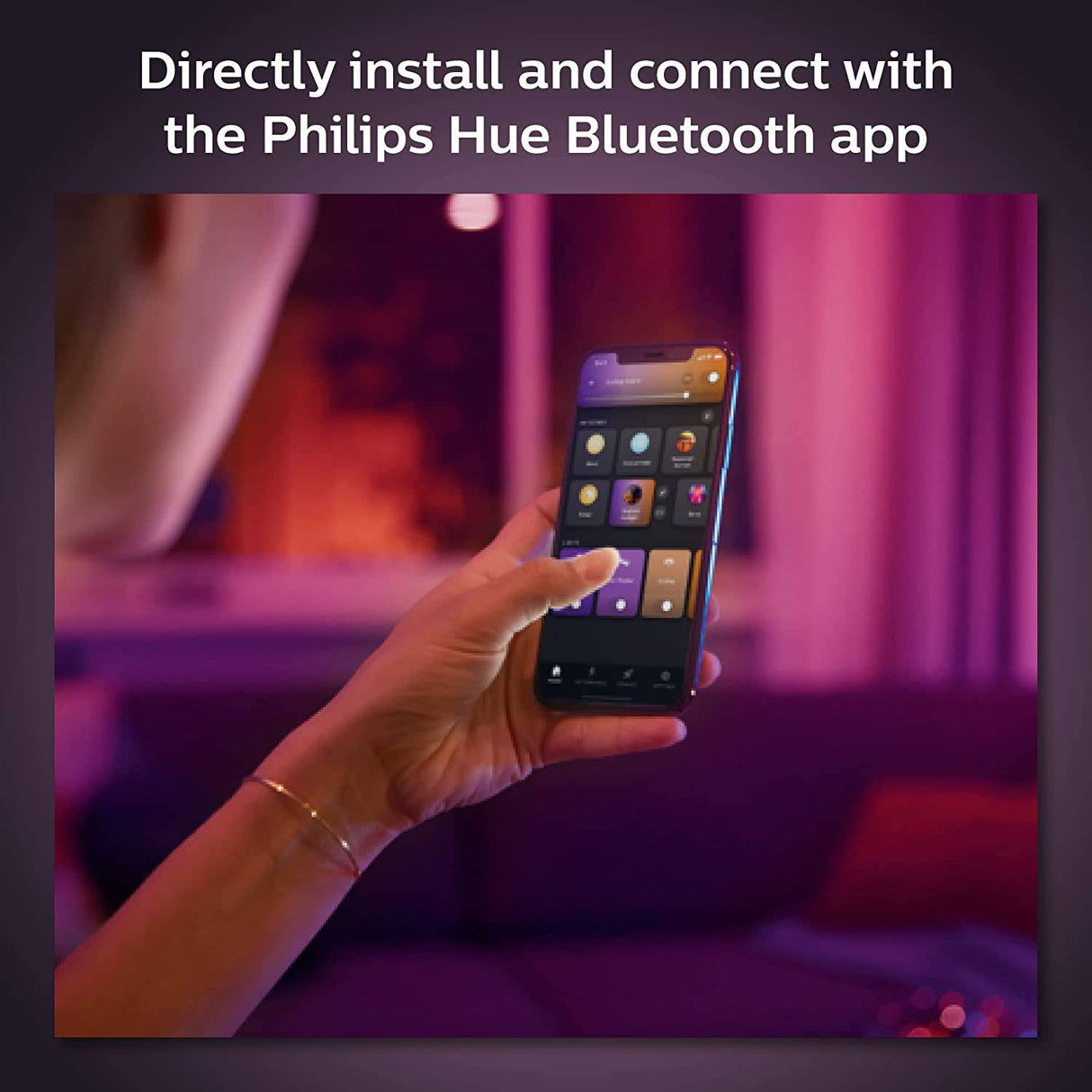 Bombilla inteligente LED Philips Hue White and Color Ambiance A19 E26, compatible con Bluetooth y Zigbee (Hue Hub opcional), funciona con Alexa y Google Assistant: un dispositivo certificado para humanos (562785), paquete de 3 - DIGVICE MX