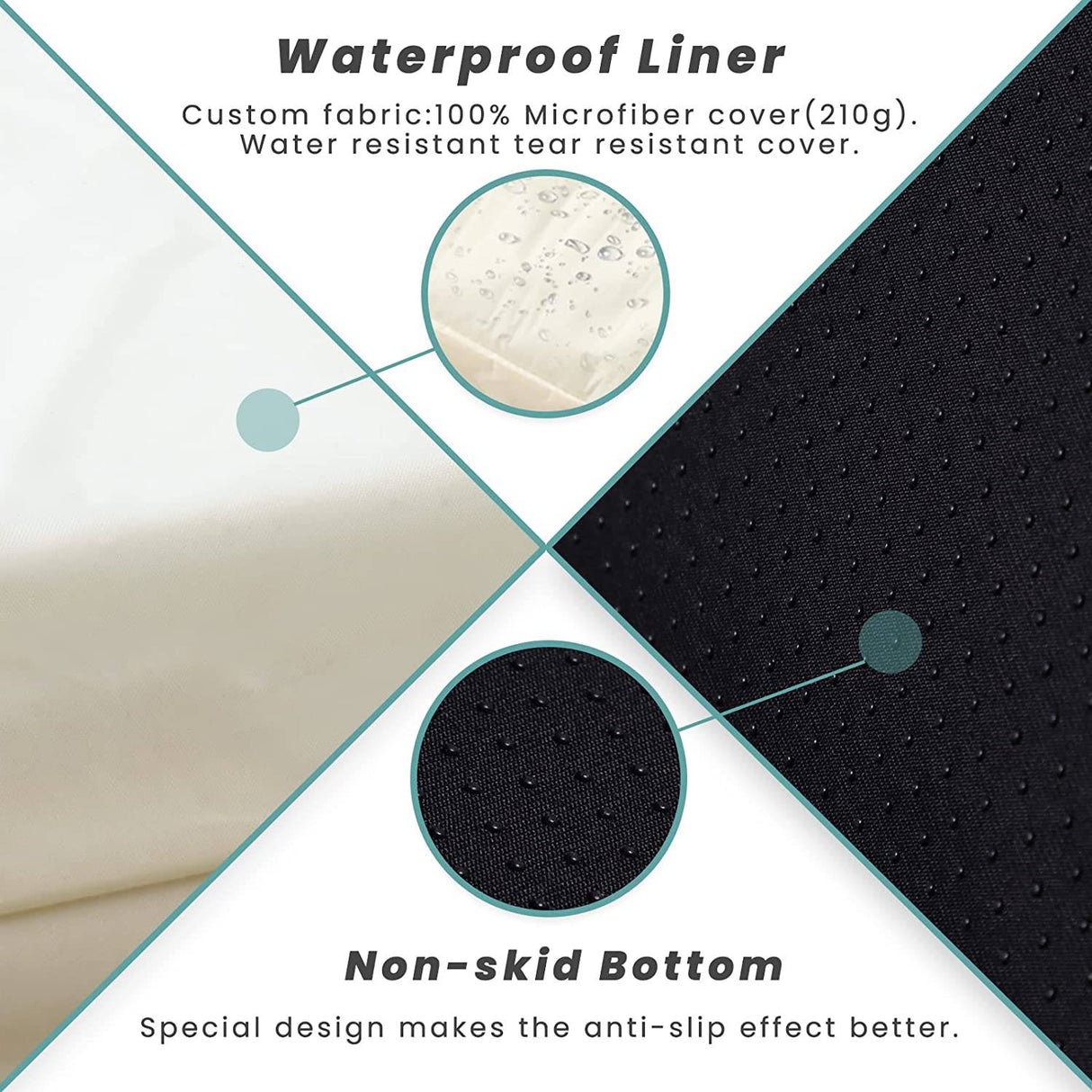 Laifug - Cama ortopédica extragrande de espuma viscoelástica para perros con almohada y forro duradero a prueba de agua y funda extraíble lavable y diseño inteligente - DIGVICE MX