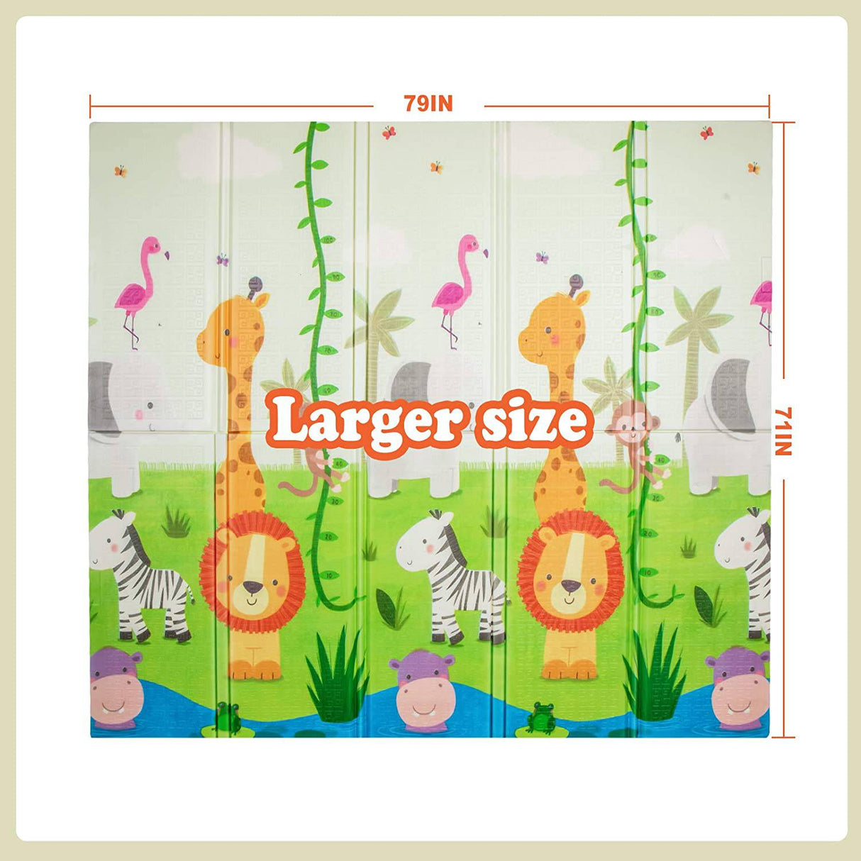 UANLAUO Baby Play Mat, Playmat, Baby Mat Plegable Extra Grande Espuma Gruesa Crawling Playmats Reversible Impermeable Portátil Playmat para Bebés - DIGVICE MX