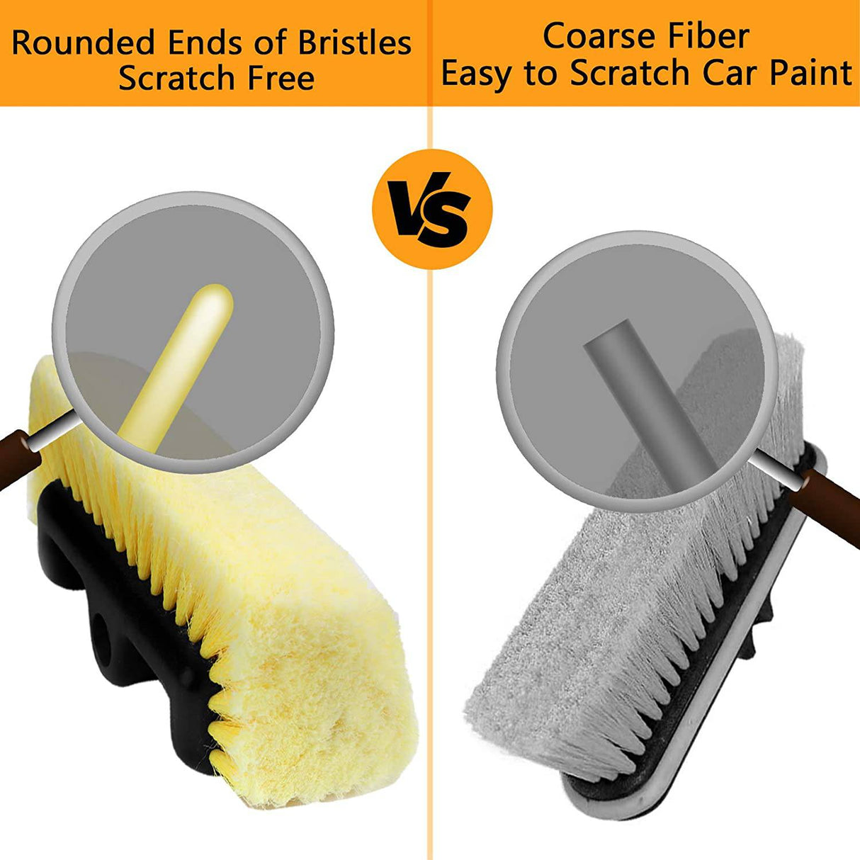 MOFEEZ Pro Car RV Marine Home Cepillo de cerdas suaves para detalles de 10"