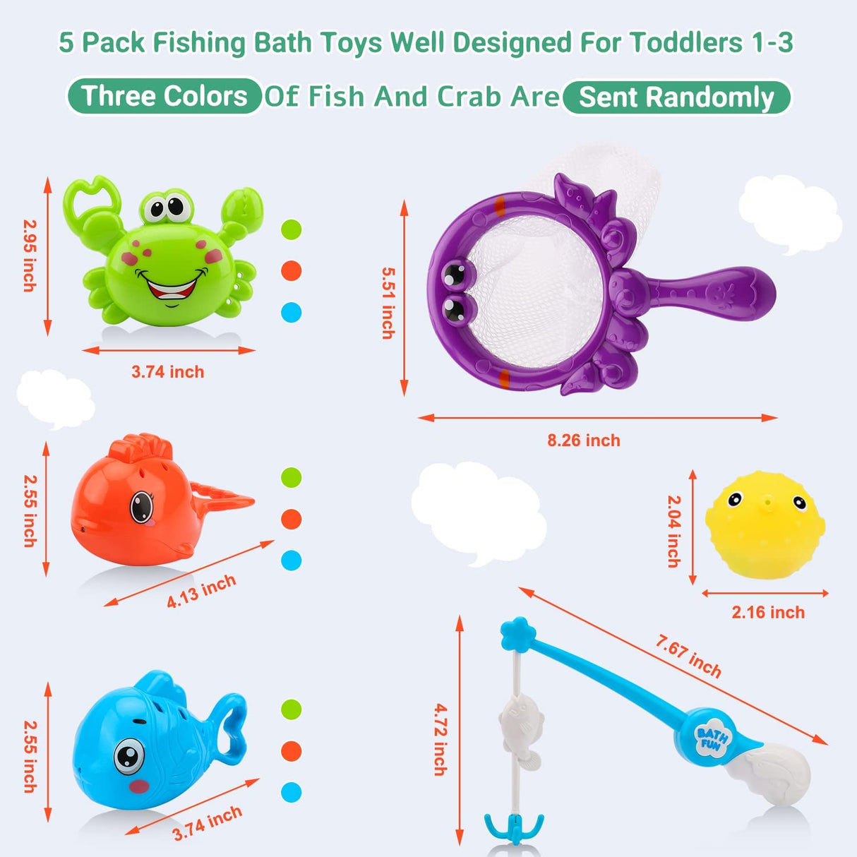 Scumtico Juguetes de agua de chorro flotante para la hora del baño - B09FXZJ4X4