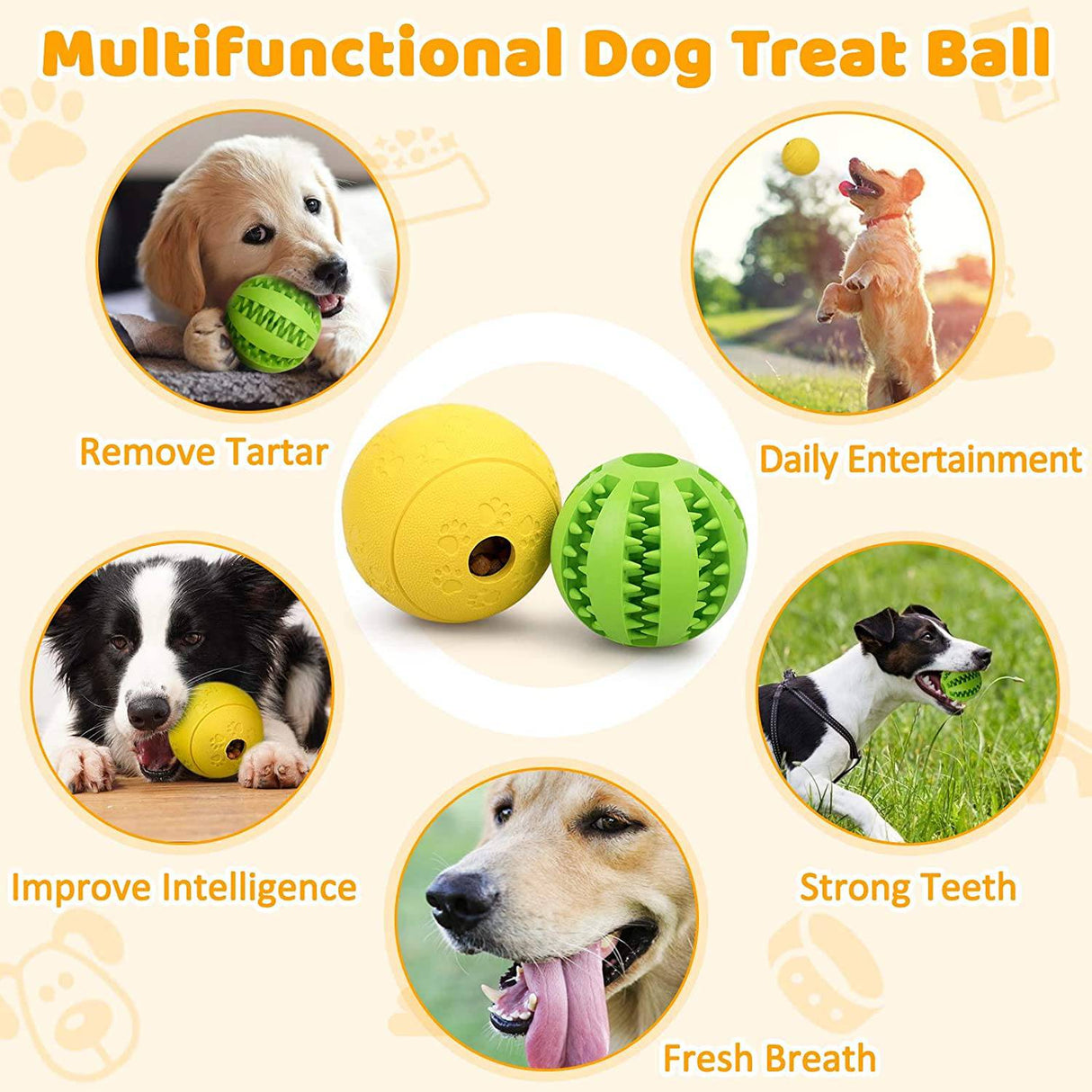 HIPPIH - Juguetes interactivos para perros cachorros, paquete de 2, juguetes de rompecabezas, pelotas, juguetes para perros dispensadores de golosinas - DIGVICE MX