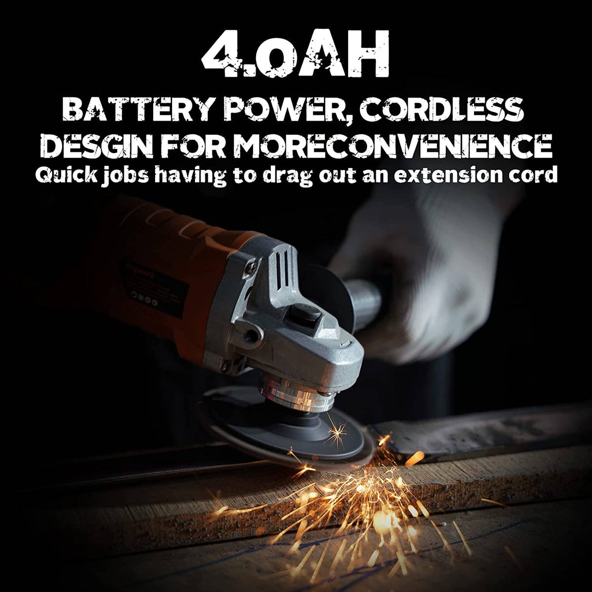 Amoladora angular inalámbrica sin escobillas Heywork, amoladora eléctrica de motor sin escobillas de 4 ", con batería de iones de litio de 21V 4ah y cargador rápido de 1 hora. - DIGVICE MX