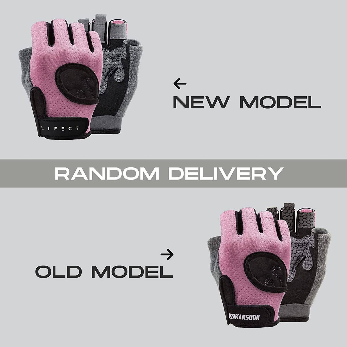 LIFECT - Guantes de entrenamiento transpirables esenciales, guantes de ejercicio de gimnasio sin dedos para levantamiento de pesas con espalda abierta curvada, para levantamiento de pesas, mujeres