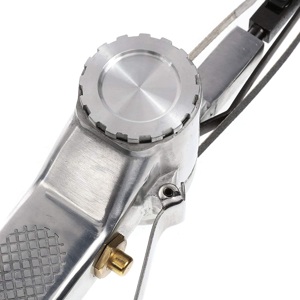 BEAMNOVA Mini lijadora de banda de aire para carpintería, trabajo de metal, amoladora angular de mano de 3/8 pulgadas, herramienta neumática industrial con 3 cinturones de grano 60/80/100 - DIGVICE MX