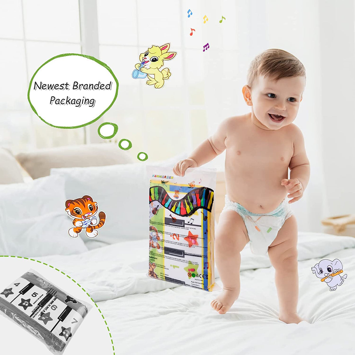 M SANMERSEN Tapete para piano, 39.5" x 14" Tapete musical 8 Sonidos de instrumentos - B07MLWHWVQ