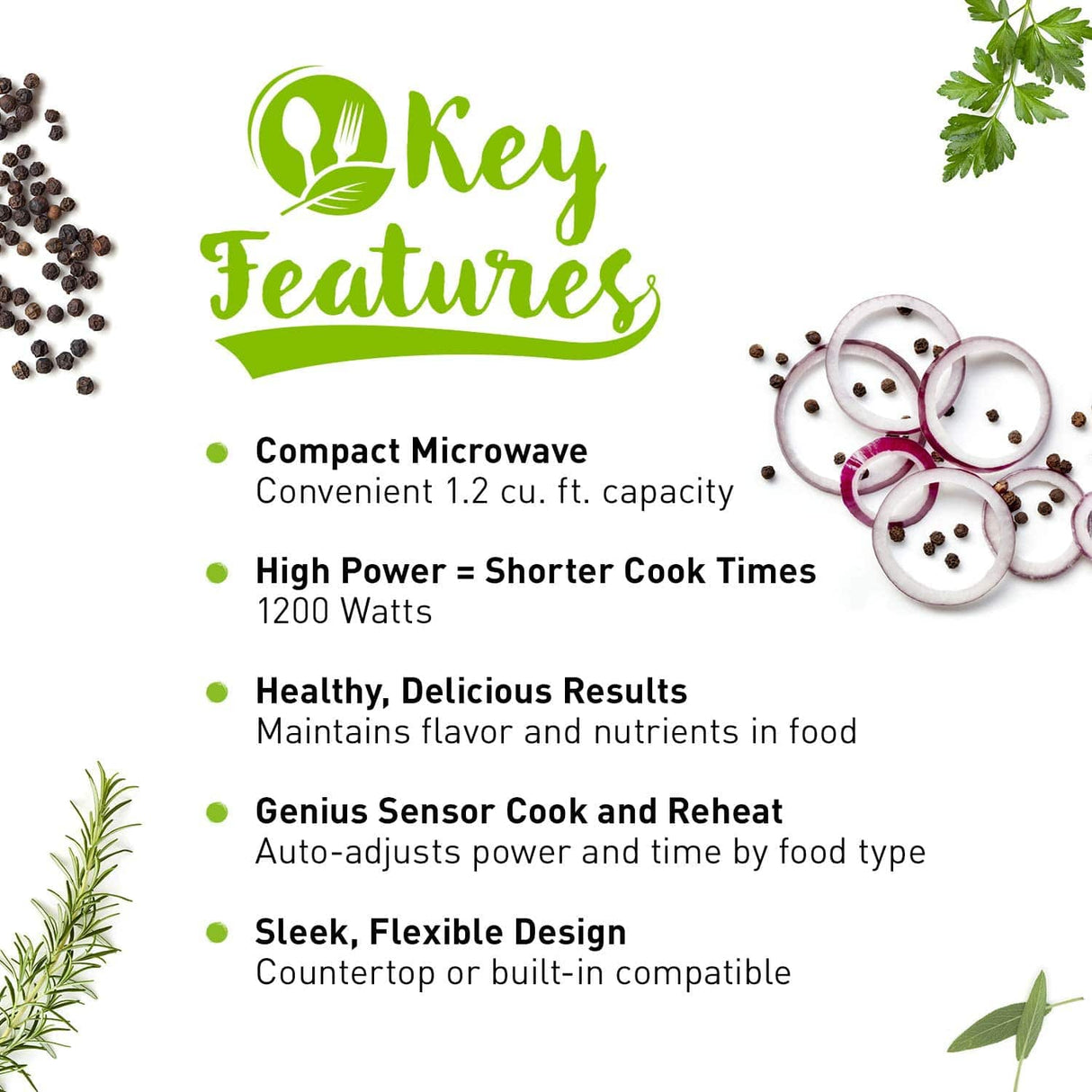 Panasonic NN-SN686S - Horno de microondas de acero inoxidable para encimera/empotrado con tecnología Inverter y sensor Genius, 1,2 pies cúbicos, 1200 W - DIGVICE MX