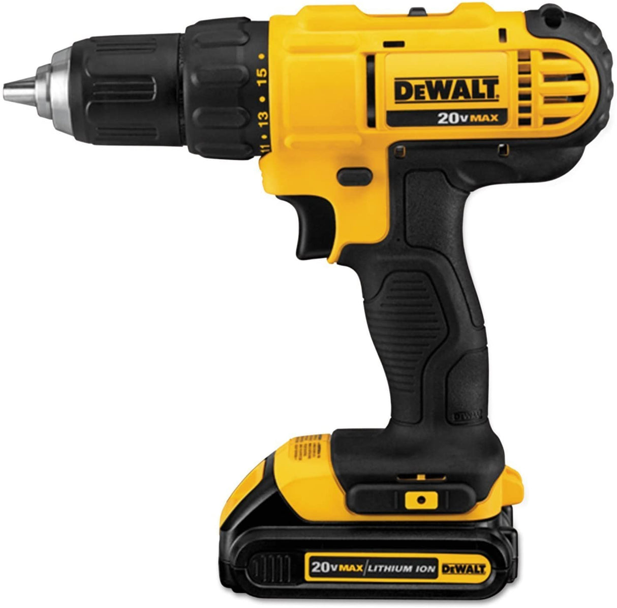 Dewalt DCD771C2 20V MAX Kit de taladro inalámbrico de iones de litio de 1/2 pulgada con juego de destornillador IMPACT READY FlexTorq, 40 piezas - DIGVICE MX