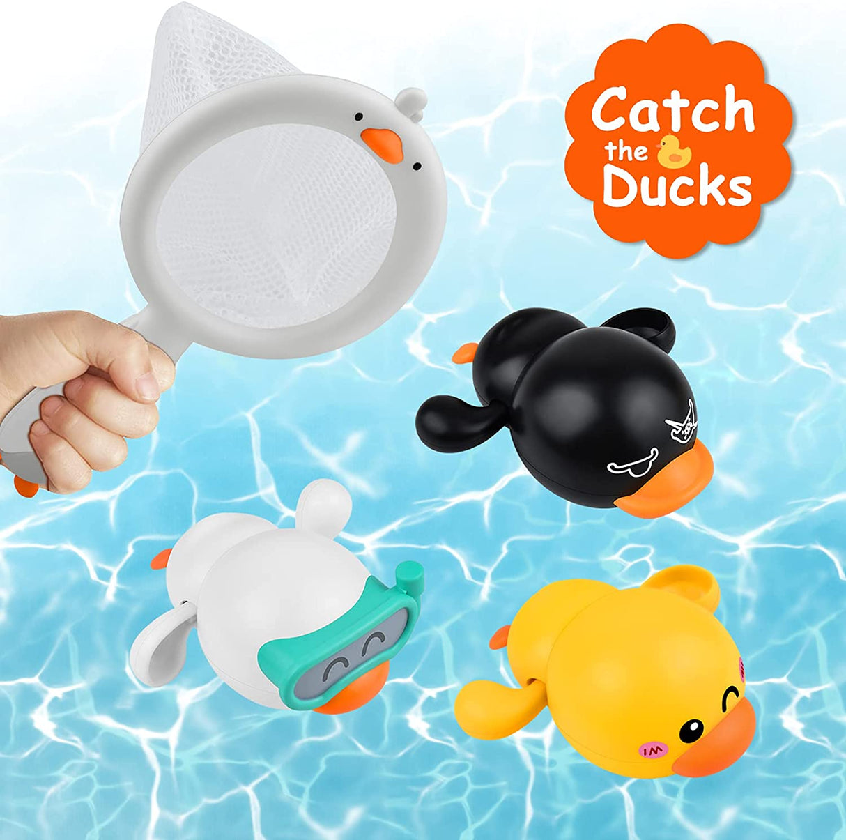LiKee Juguetes de baño para bebés, juguetes flotantes de cuerda, juegos de piscina, juegos de agua - B093T5GP7K