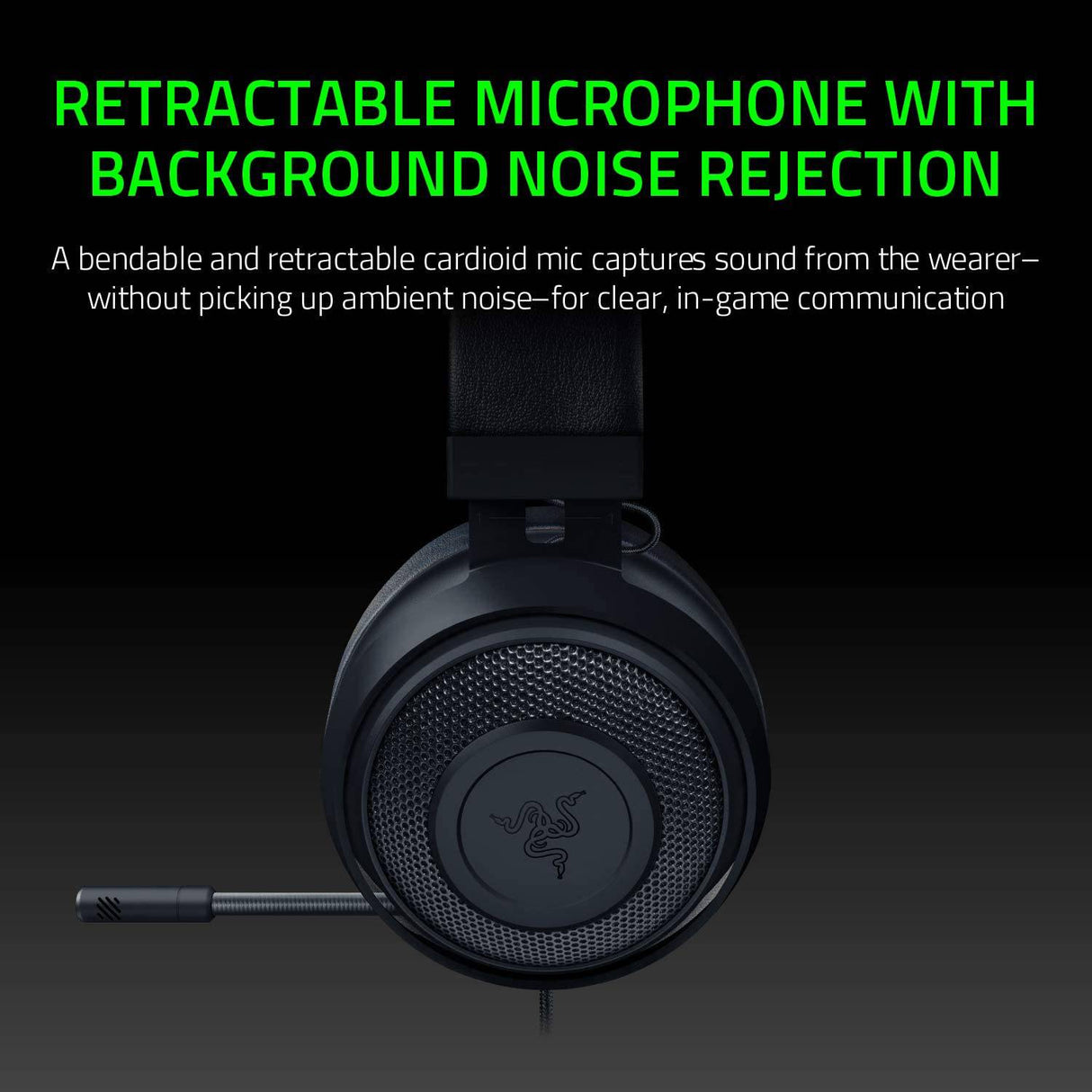Razer Kraken Tournament Edition THX 7.1 Auriculares para juegos con sonido envolvente: Micrófono retráctil con cancelación de ruido - USB DAC - Para PC, PS4, PS5, Nintendo Switch, Xbox One, Xbox Series X y S, Móvil - Negro